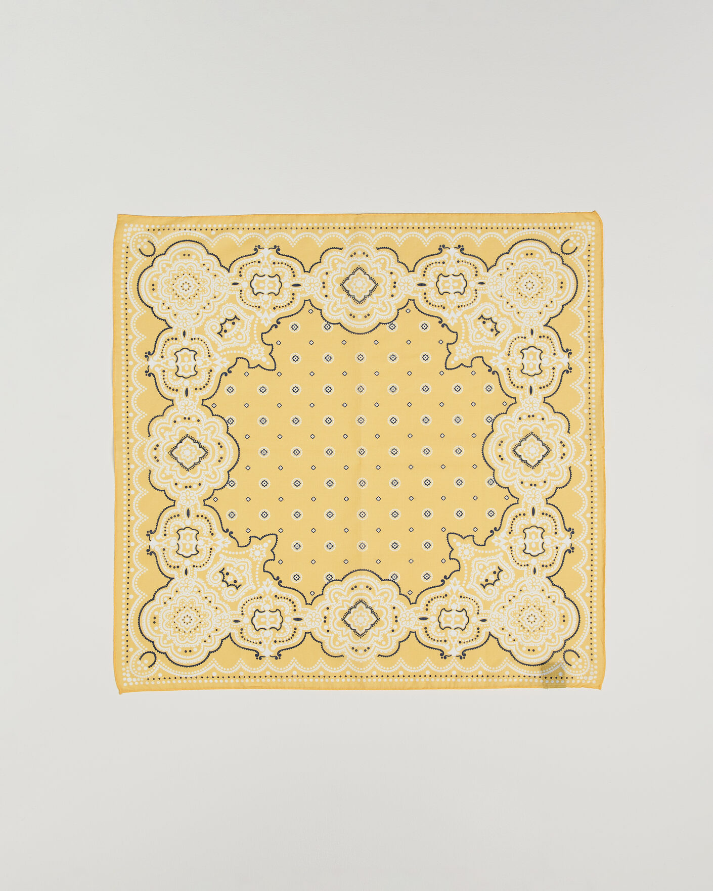 Herr | Scarves | Amanda Christensen | Cotton Voilé Medallion Bandana Yellow