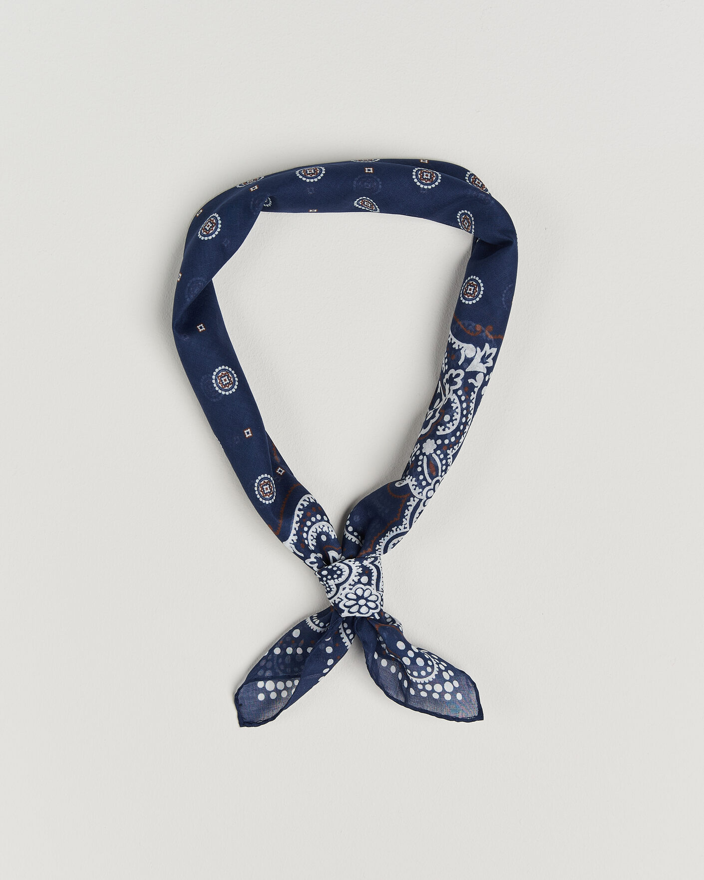 Herr | Scarves | Amanda Christensen | Cotton Voilé Medallion Bandana Navy
