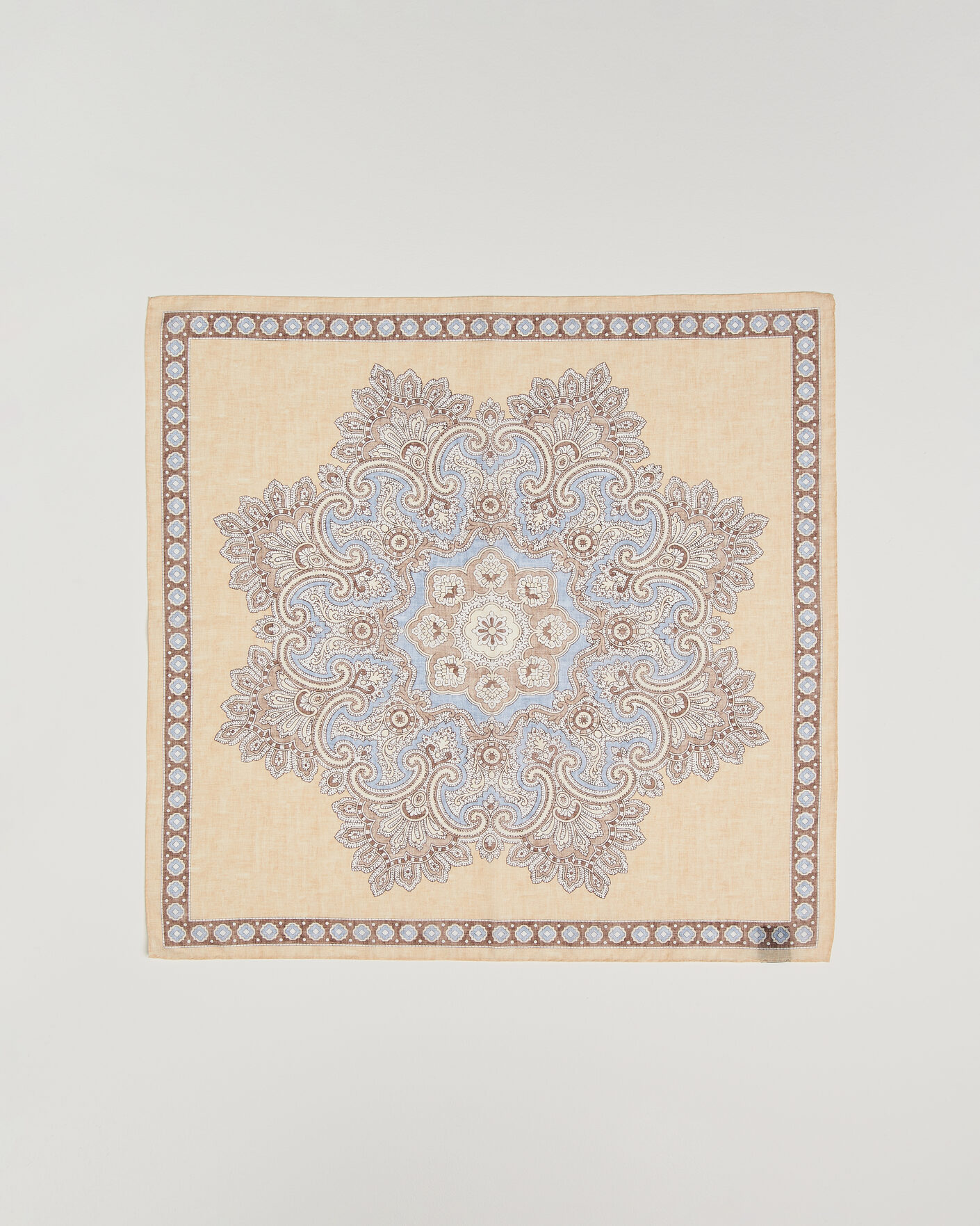 Herr | Scarves | Amanda Christensen | Cotton Voilé Large Paisley Bandana Yellow
