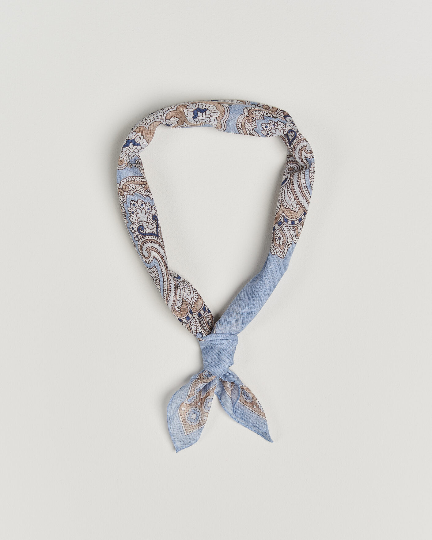 Herr | Scarves | Amanda Christensen | Cotton Voilé Large Paisley Bandana Blue