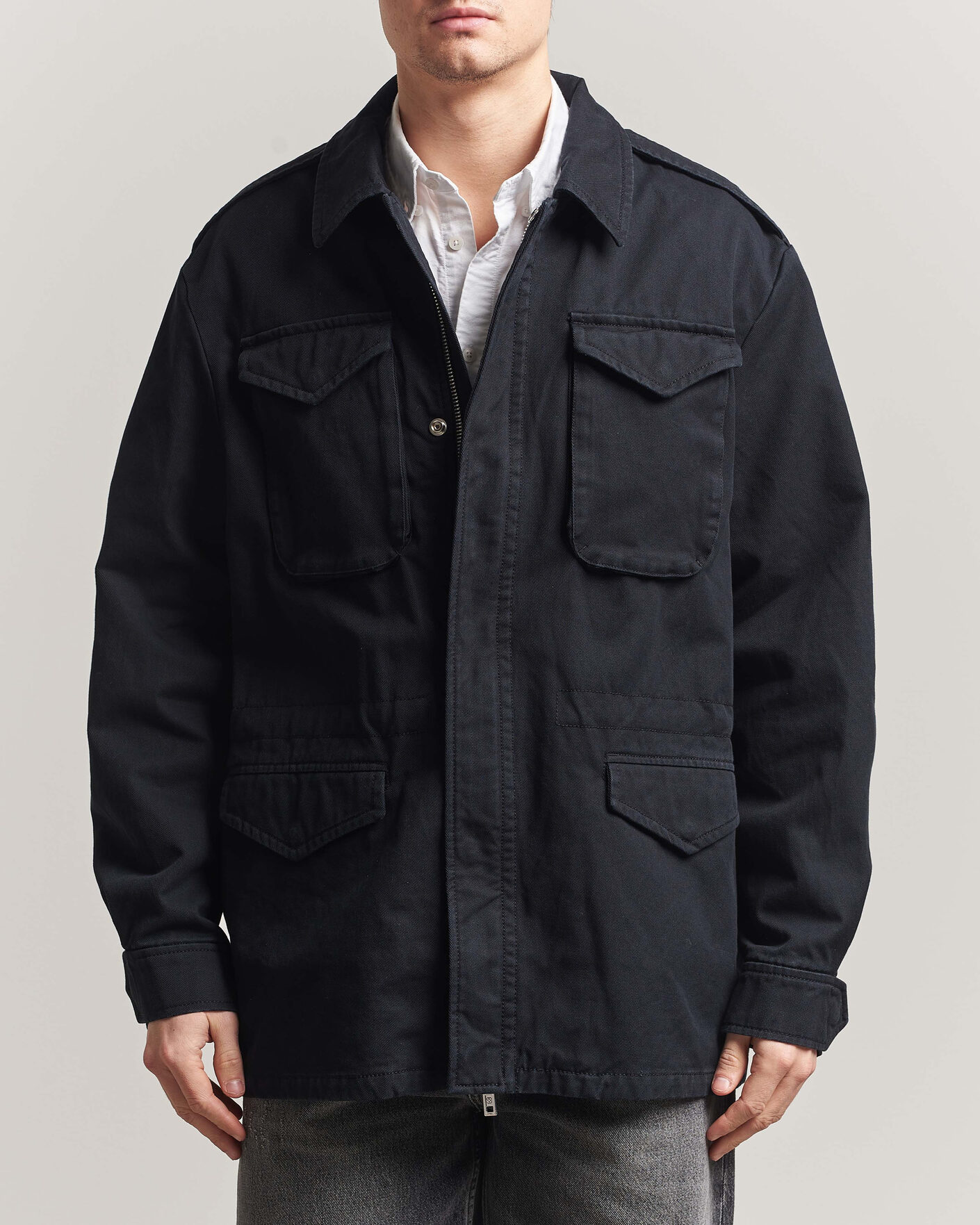 Herr | Jackor | Filippa K | Cotton Field Jacket Black