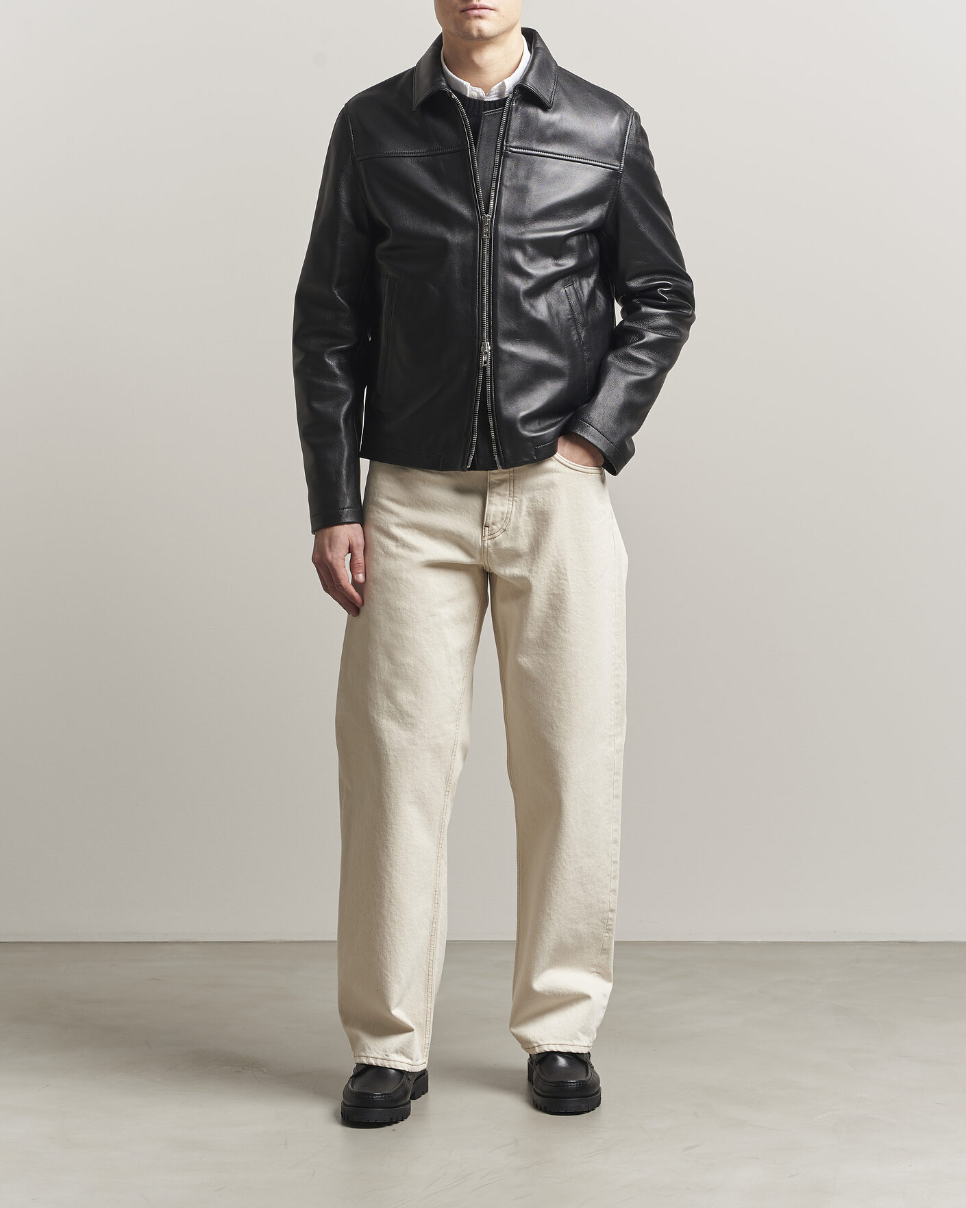 Herr | Jackor | Filippa K | Leather Coach Jacket Black