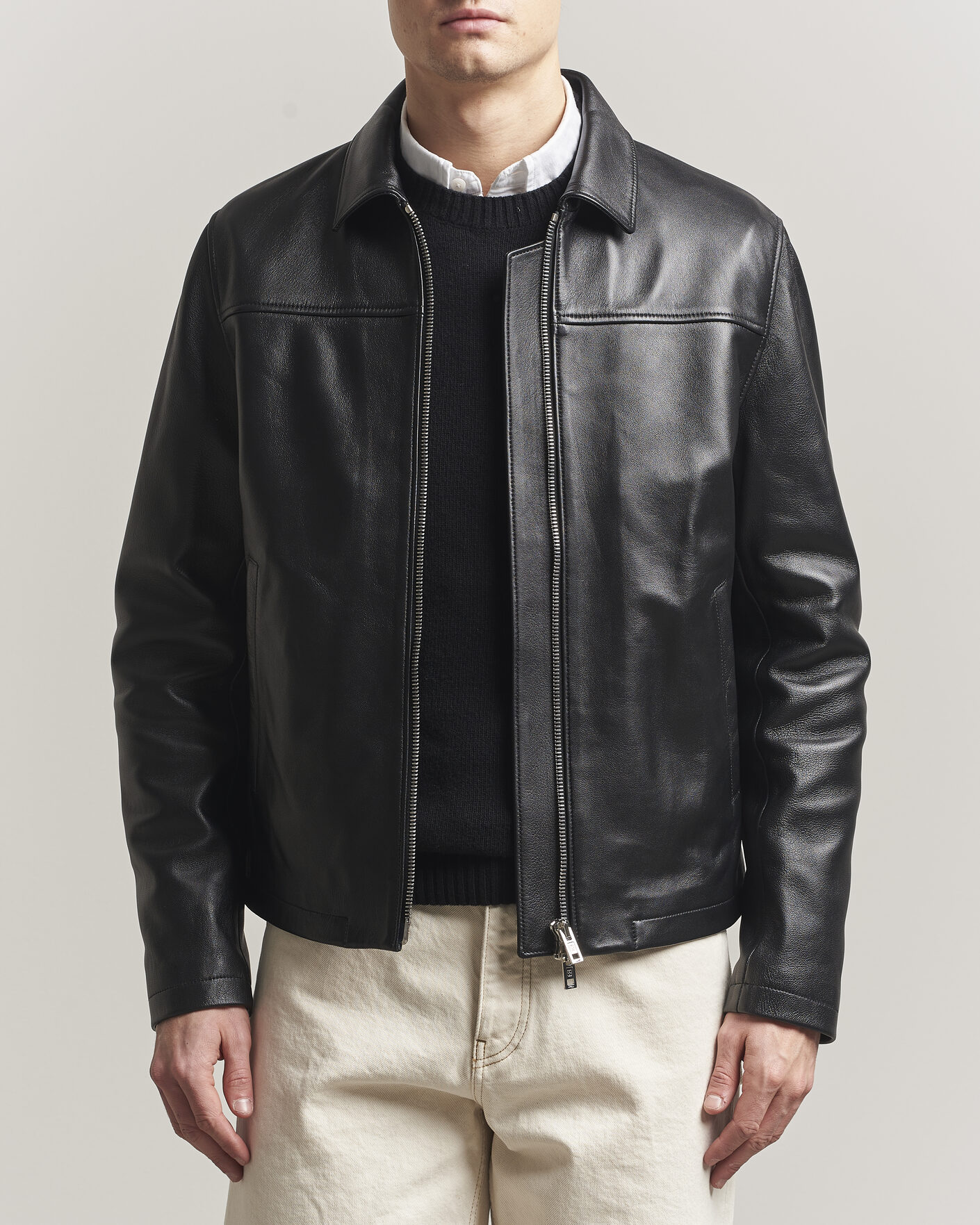 Herr | Jackor | Filippa K | Leather Coach Jacket Black