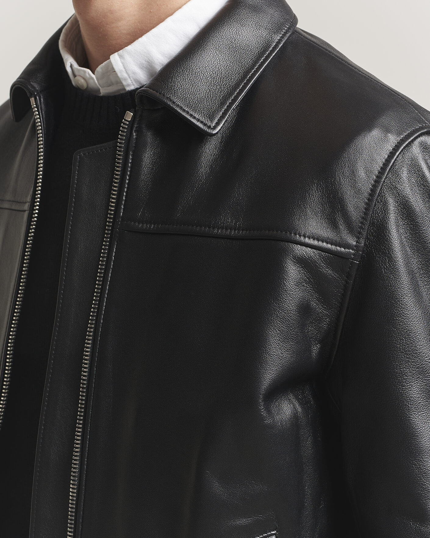 Herr | Jackor | Filippa K | Leather Coach Jacket Black