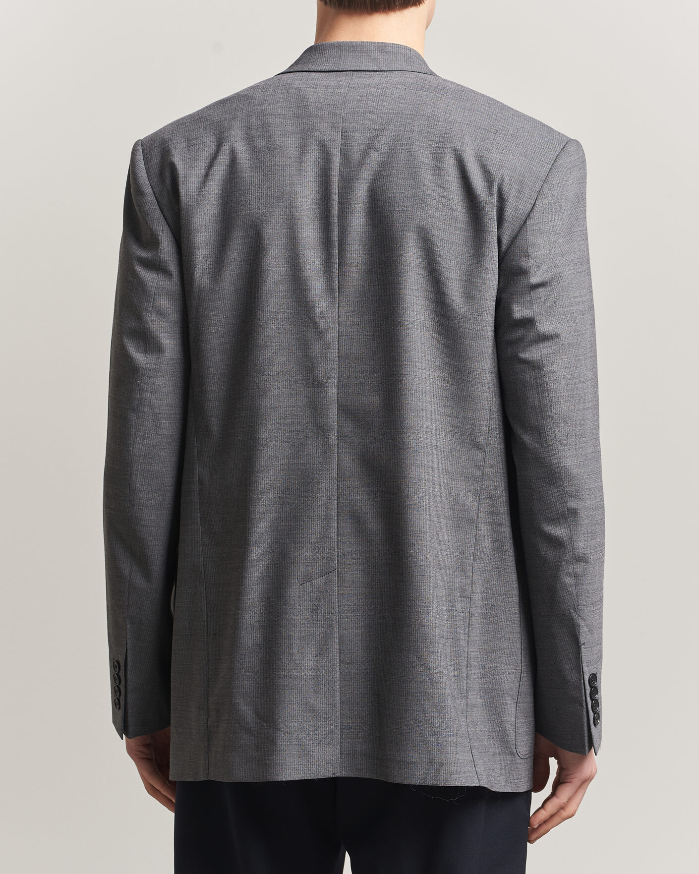 Herr | Kavajer | Filippa K | Michael Wool Pinstriped Double Breasted Blazer Mid Grey