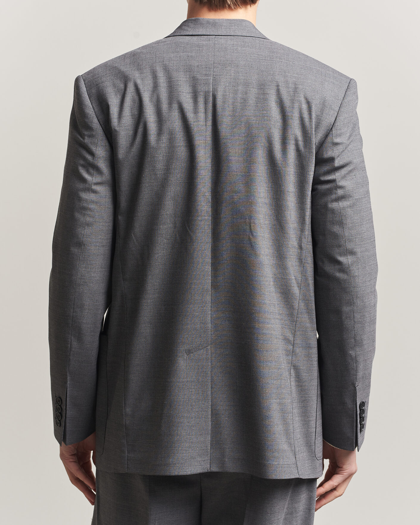Herr | Kavajer | Filippa K | Michael Wool Pinstriped Double Breasted Blazer Mid Grey