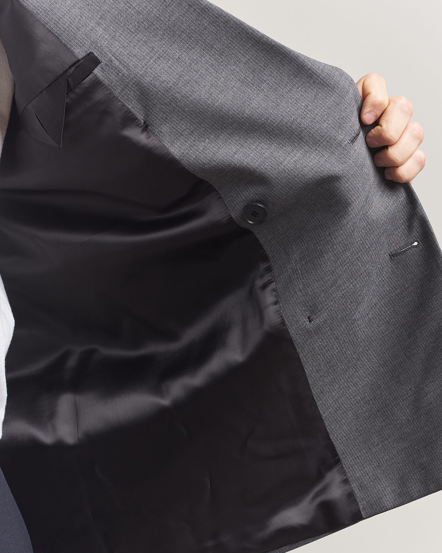 Herr | Kavajer | Filippa K | Michael Wool Pinstriped Double Breasted Blazer Mid Grey