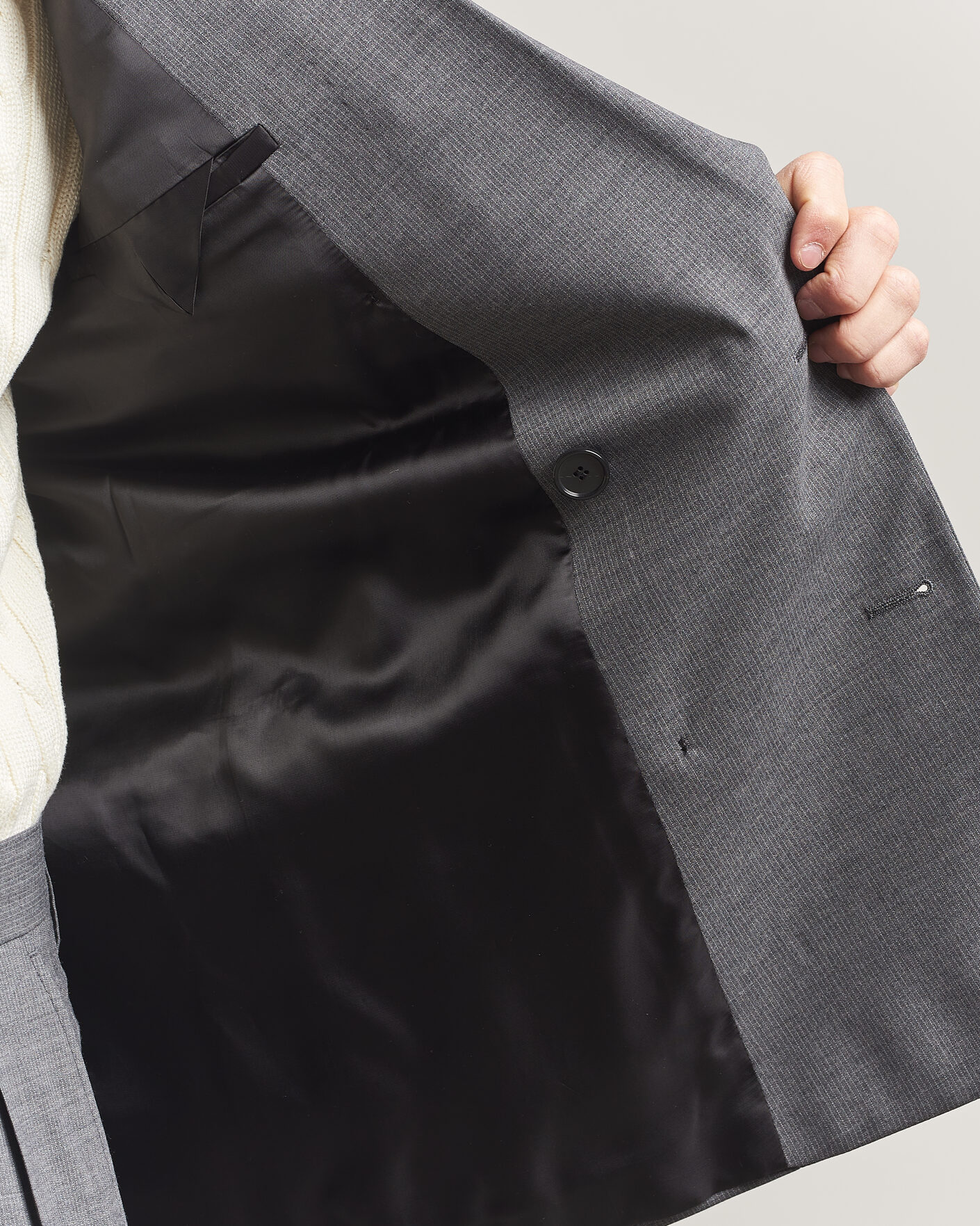 Herr | Kavajer | Filippa K | Michael Wool Pinstriped Double Breasted Blazer Mid Grey