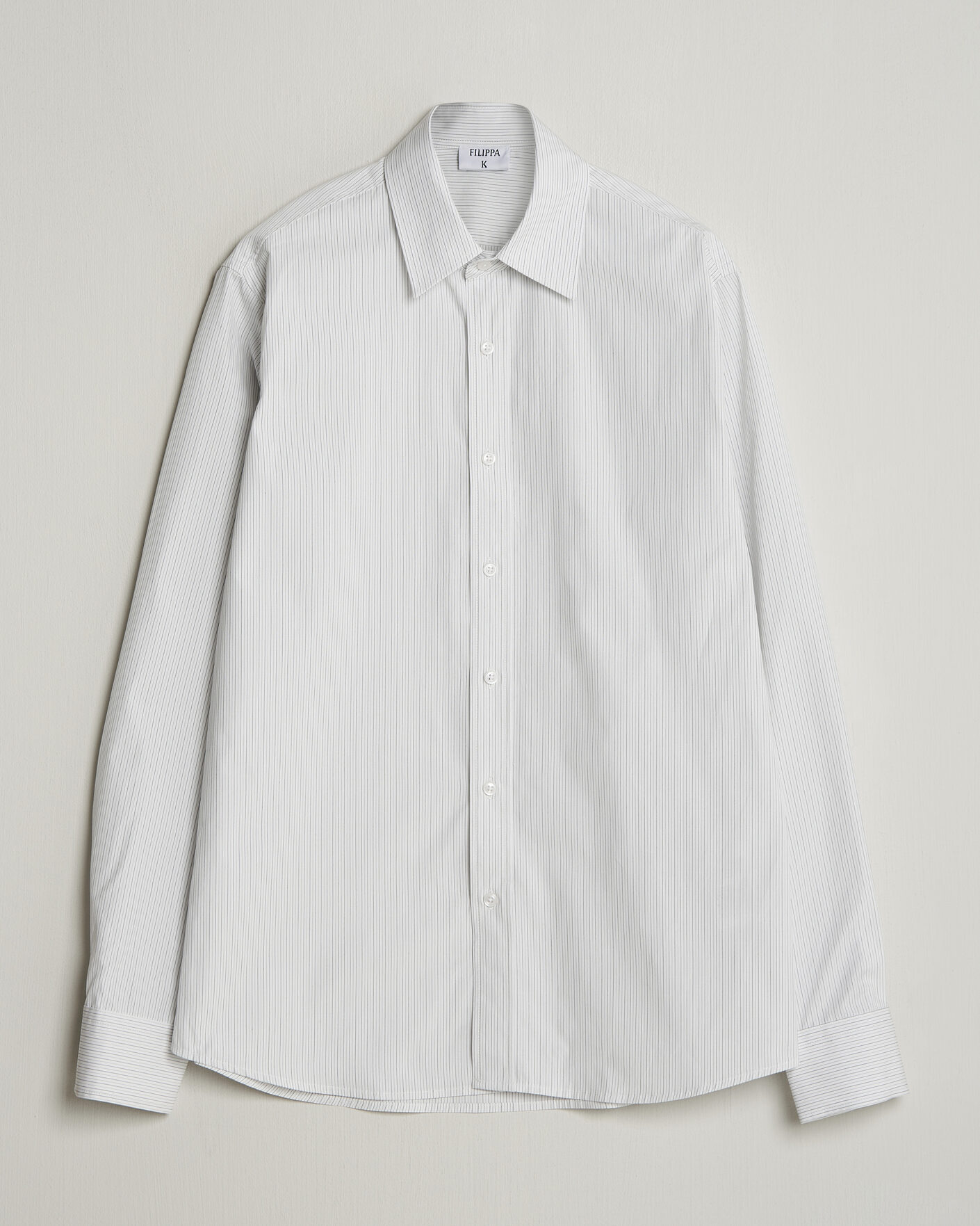 Herr | Skjortor | Filippa K | Cotton Poplin Striped Shirt White/Black