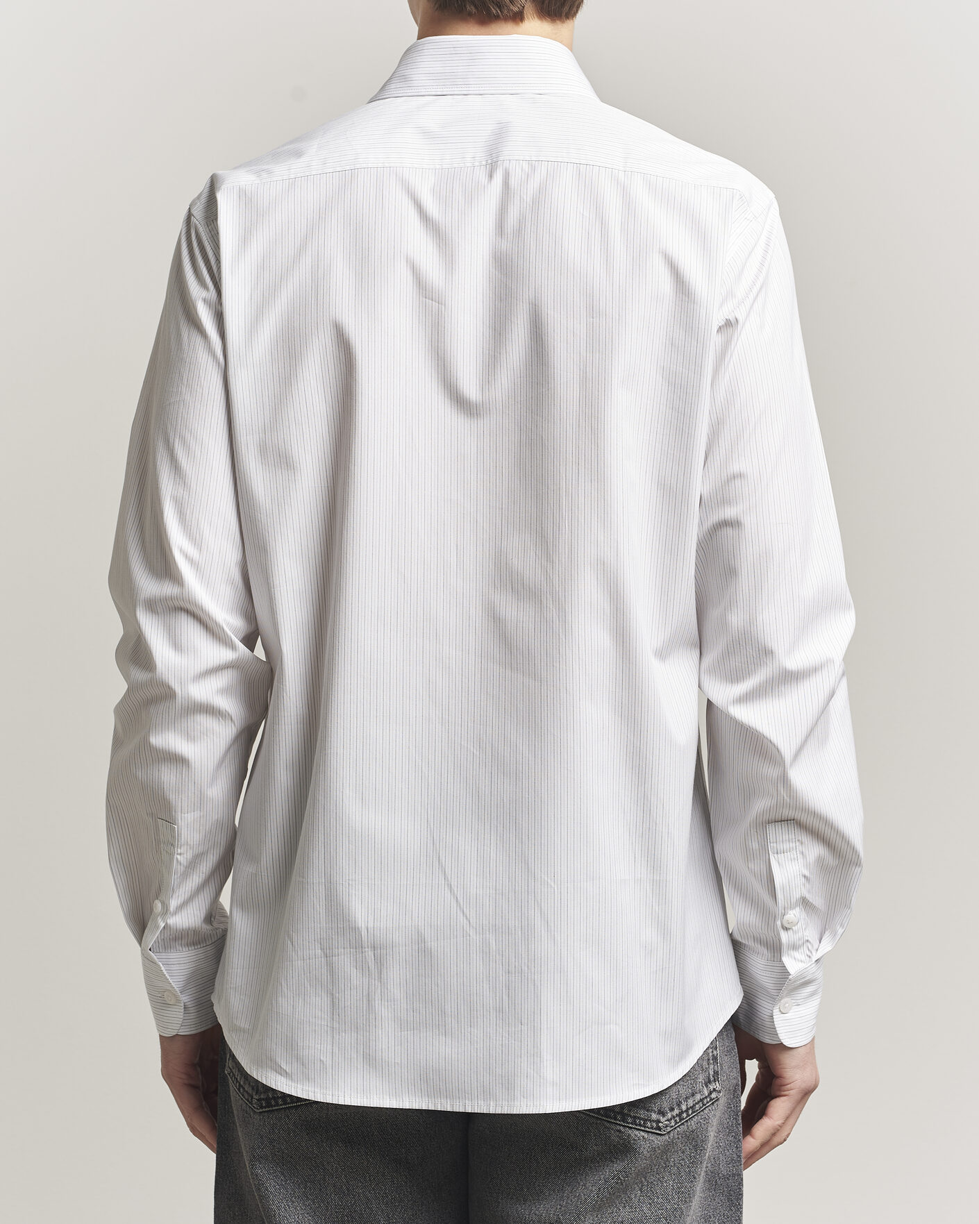 Herr | Skjortor | Filippa K | Cotton Poplin Striped Shirt White/Black