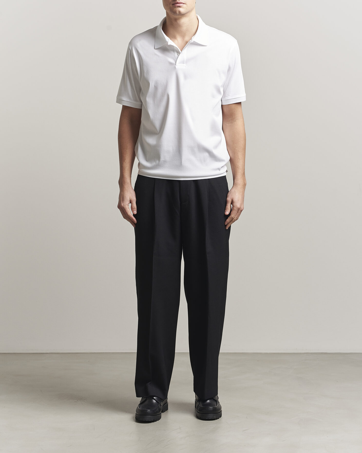 Herr | Pikéer | Filippa K | Technical Cotton Polo White