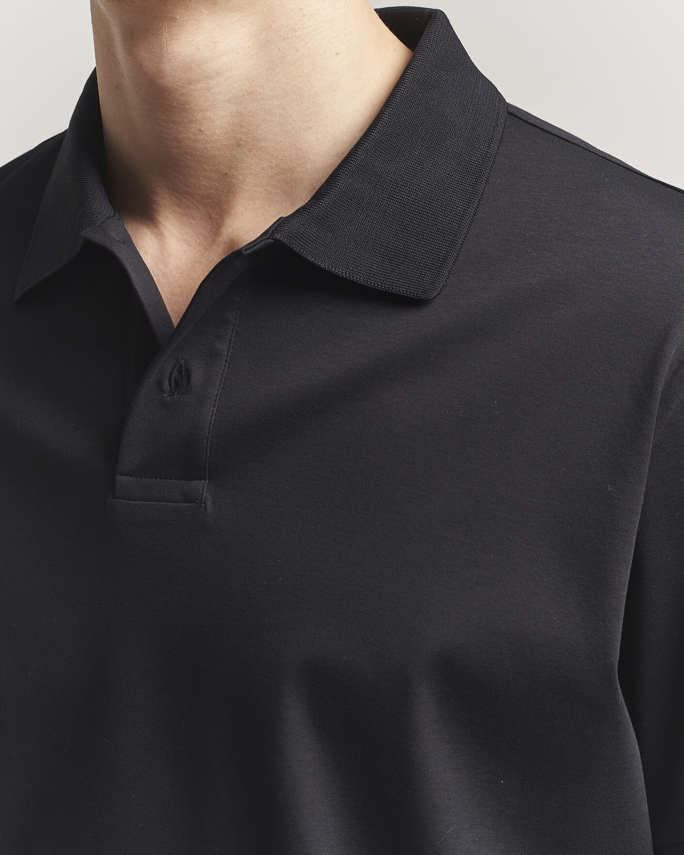 Herr | Pikéer | Filippa K | Technical Cotton Polo Black