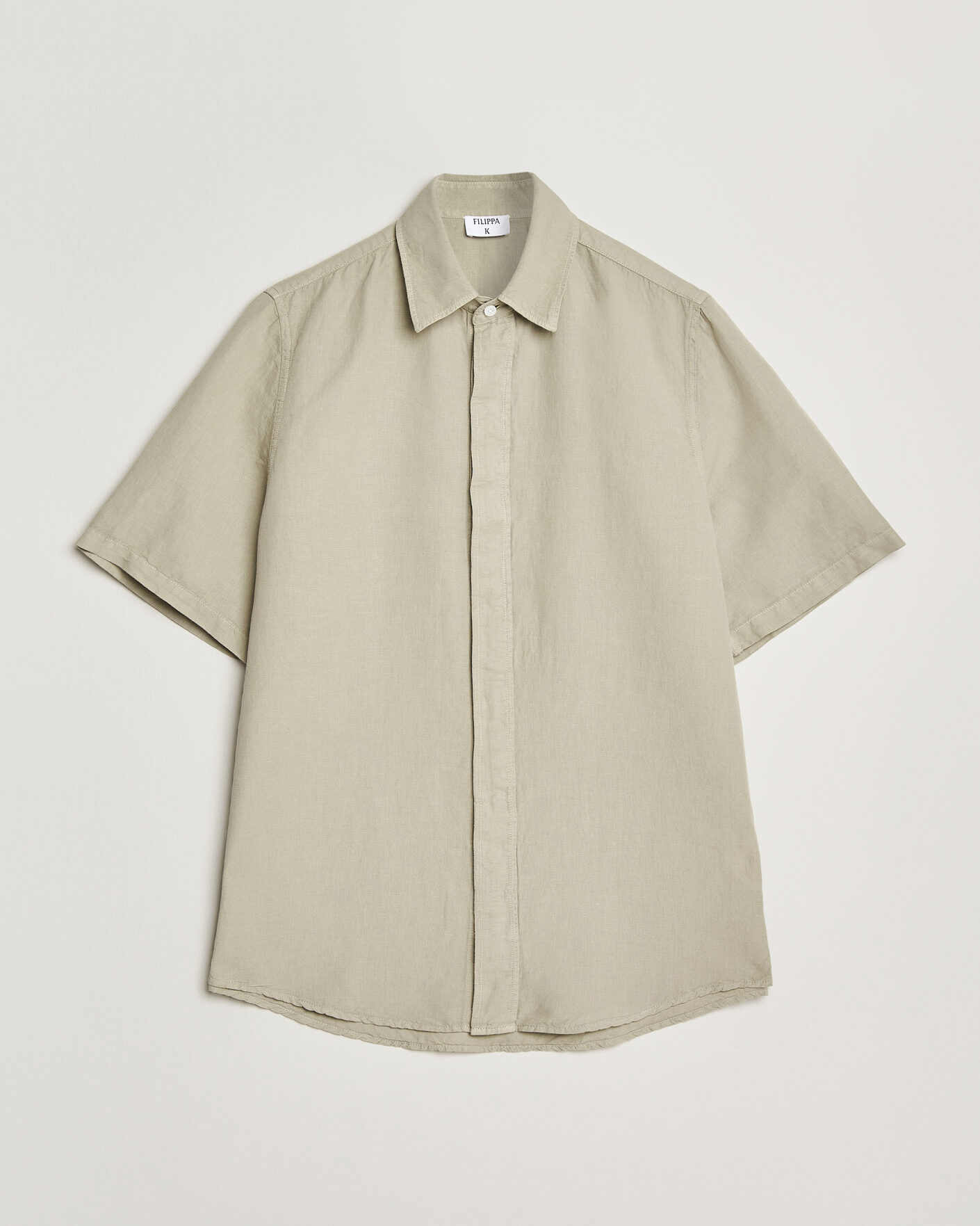 Herr | Skjortor | Filippa K | Cotton/Linen Short Sleeve Shirt Light Green