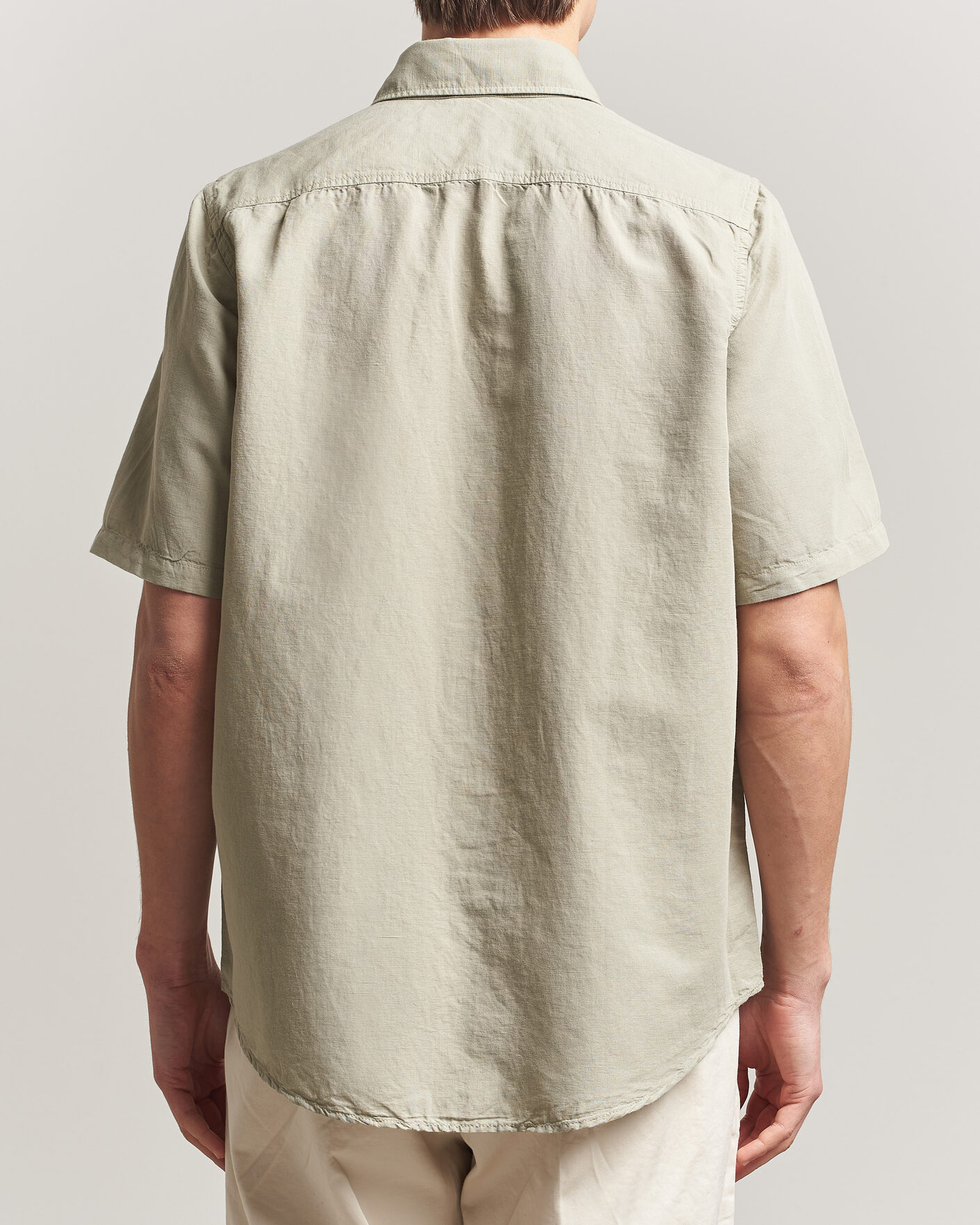 Herr | Skjortor | Filippa K | Cotton/Linen Short Sleeve Shirt Light Green
