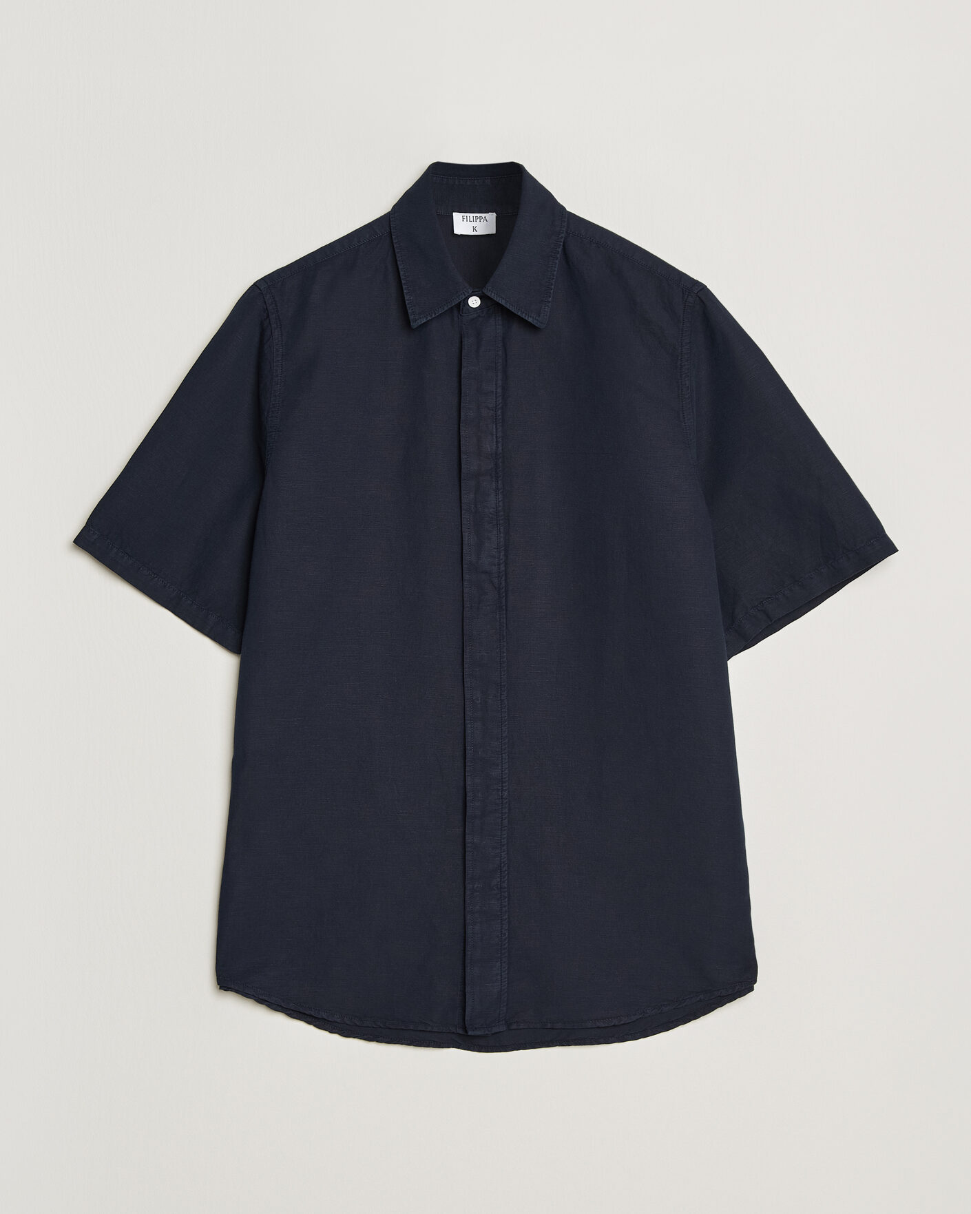 Herr | Skjortor | Filippa K | Cotton/Linen Short Sleeve Shirt Navy