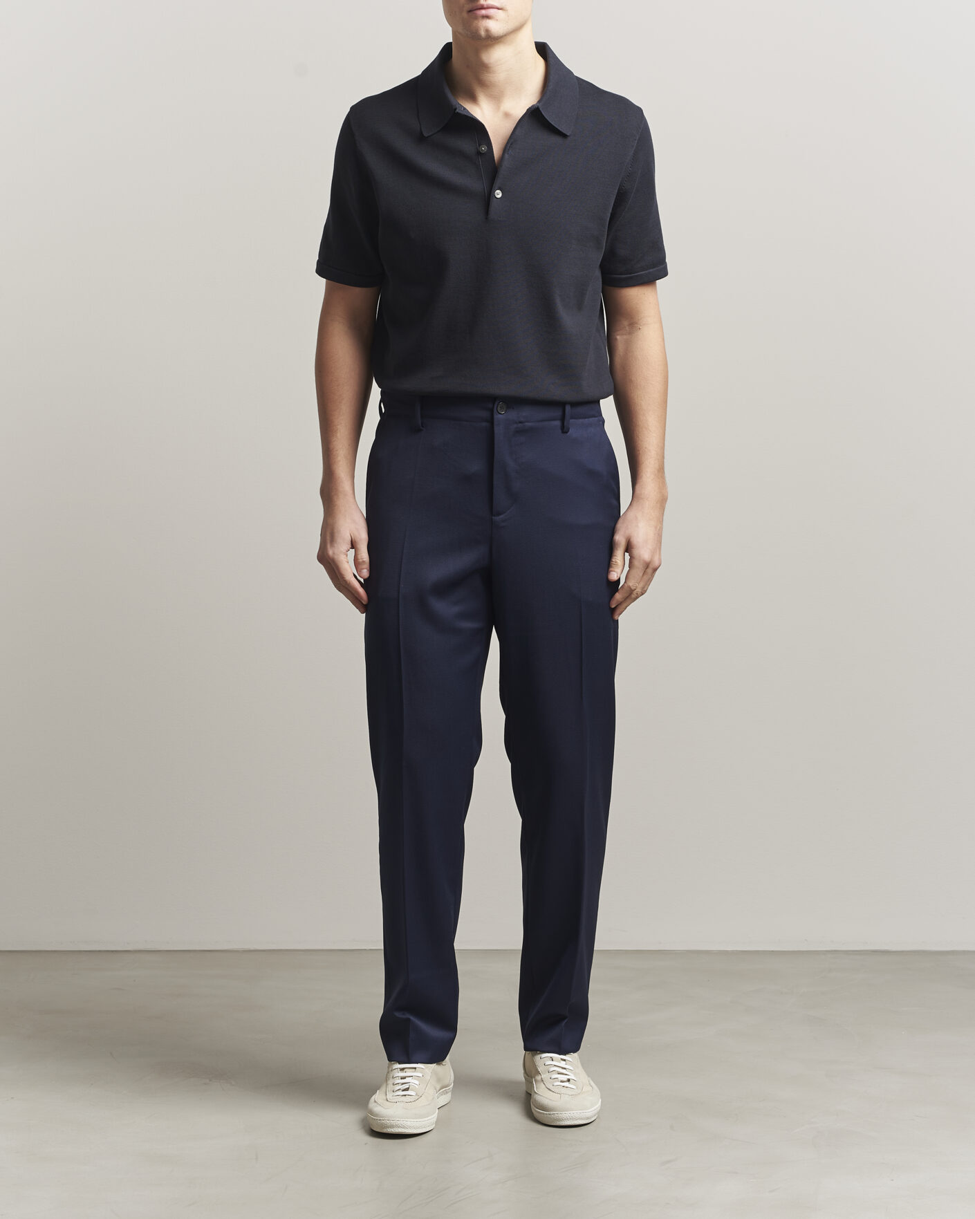 Herr | Byxor | Filippa K | Troy Tailored Drawstring Trousers Ink Navy