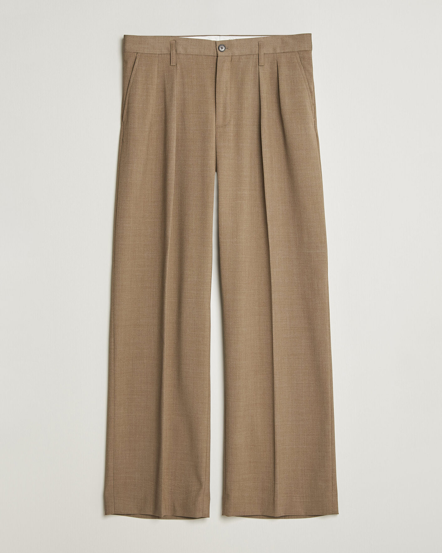 Herr | Byxor | Filippa K | Milo Wide Wool Trousers Light Driftwood