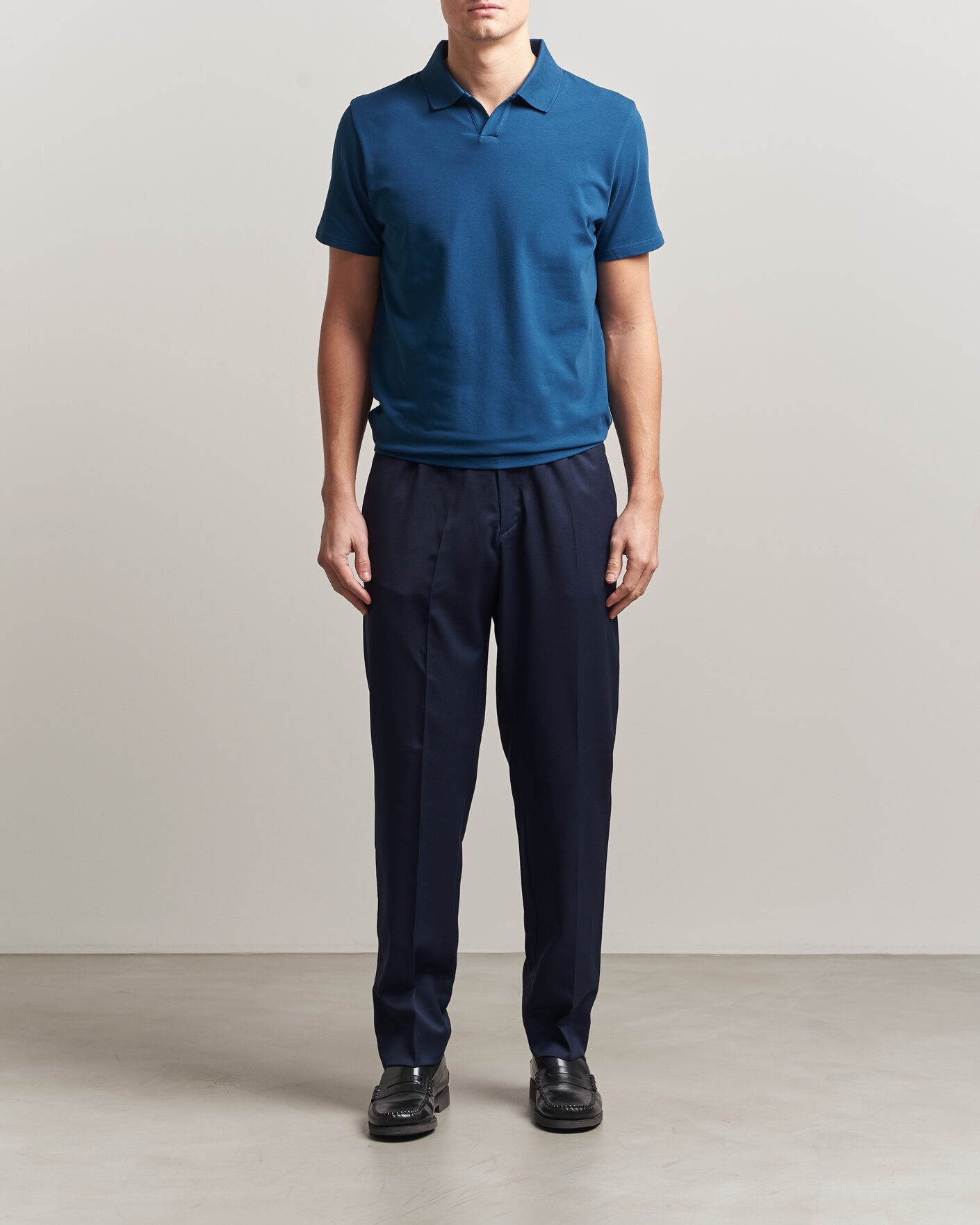 Herr | Pikéer | Filippa K | Soft Lycra Polo T-Shirt Night Teal