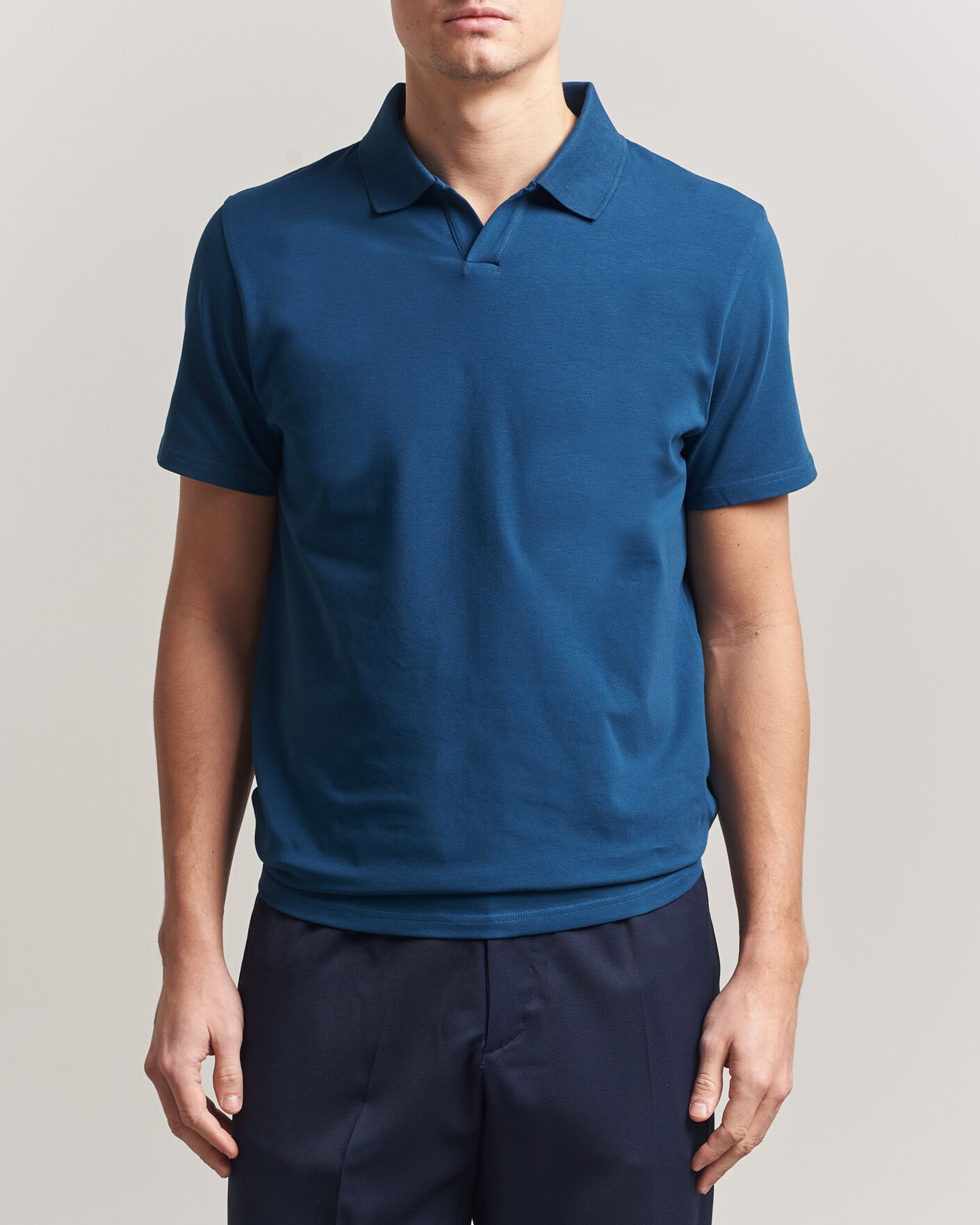 Herr | Pikéer | Filippa K | Soft Lycra Polo T-Shirt Night Teal