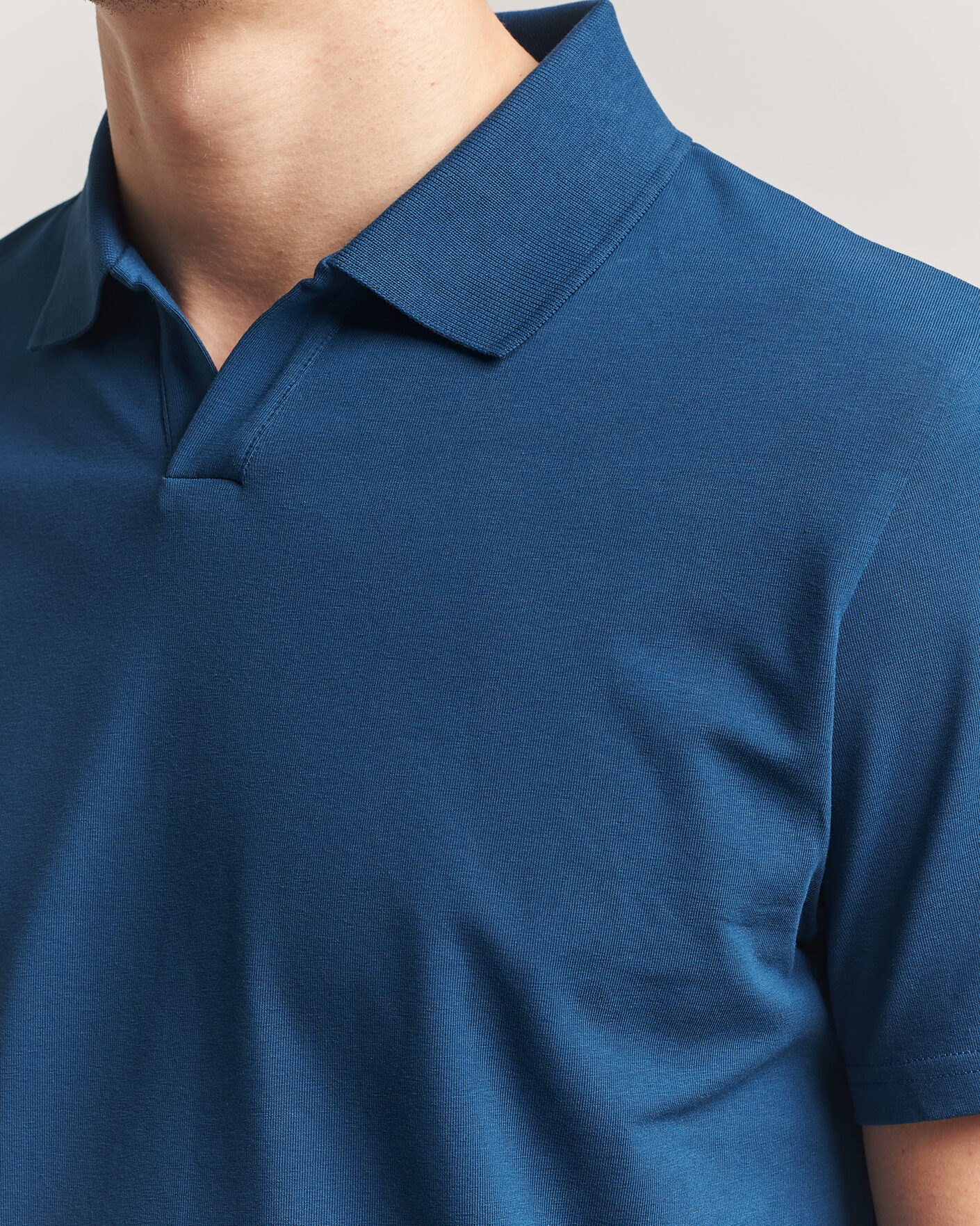 Herr | Pikéer | Filippa K | Soft Lycra Polo T-Shirt Night Teal