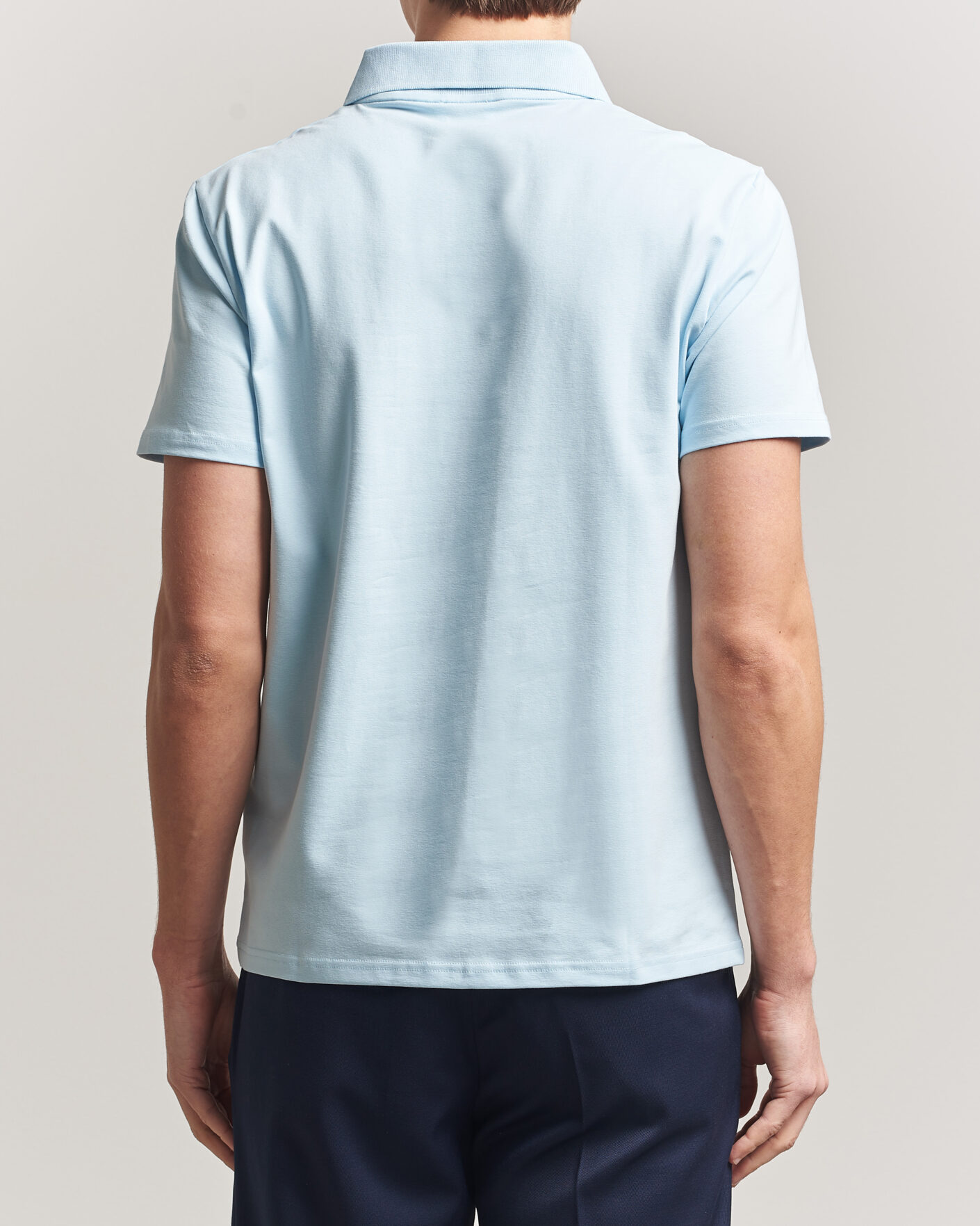 Herr | Pikéer | Filippa K | Soft Lycra Polo T-Shirt Frost Blue