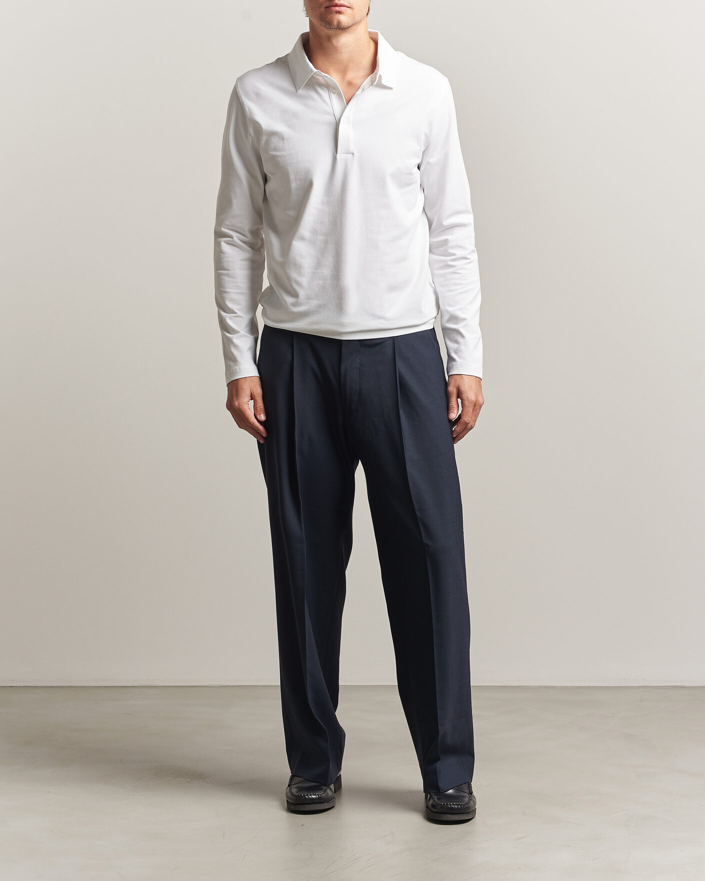 Herr | Pikéer | Filippa K | Luke Stretch Polo Shirt White