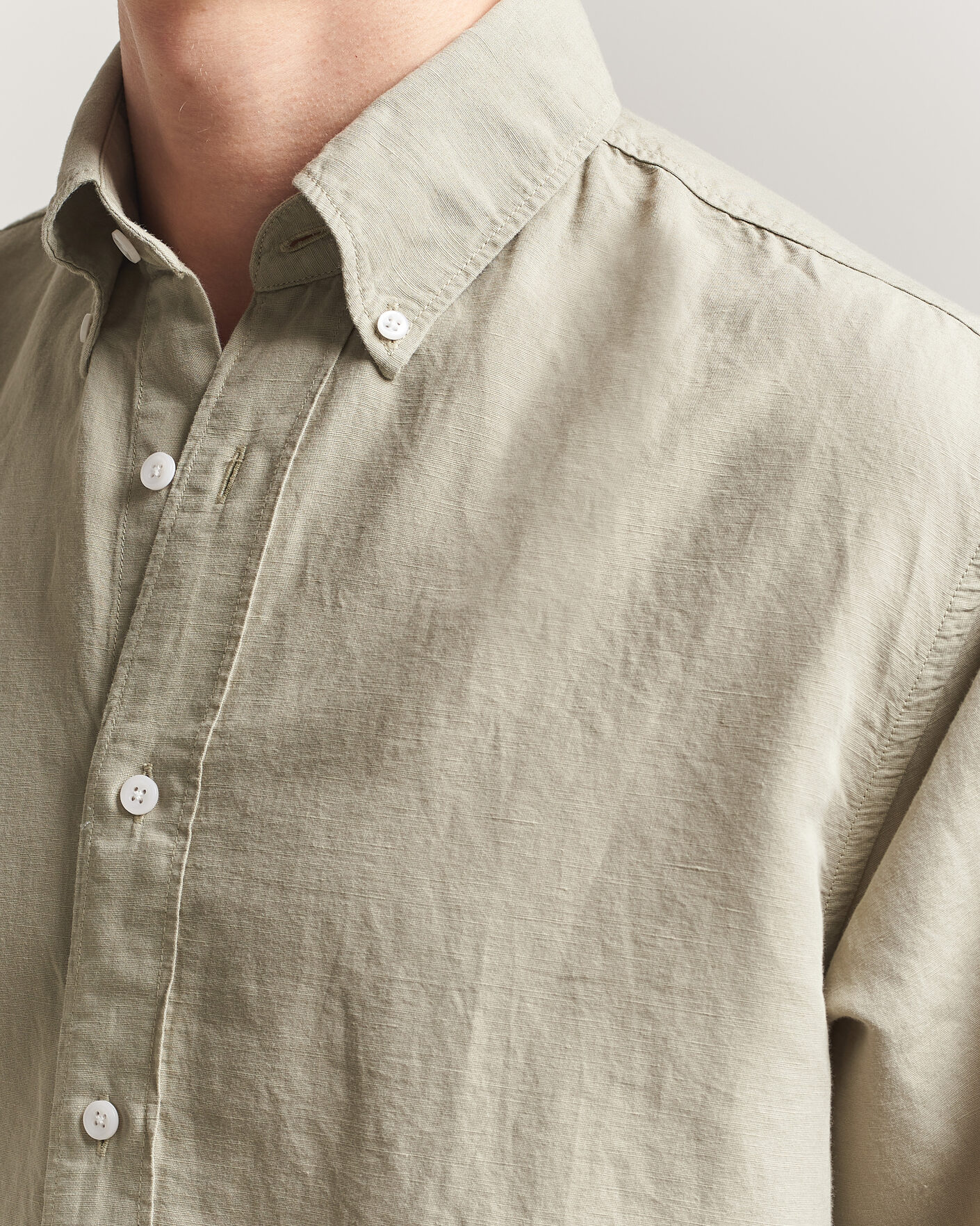 Herr | Skjortor | Filippa K | Relaxed Cotton/Linen Shirt Light Green