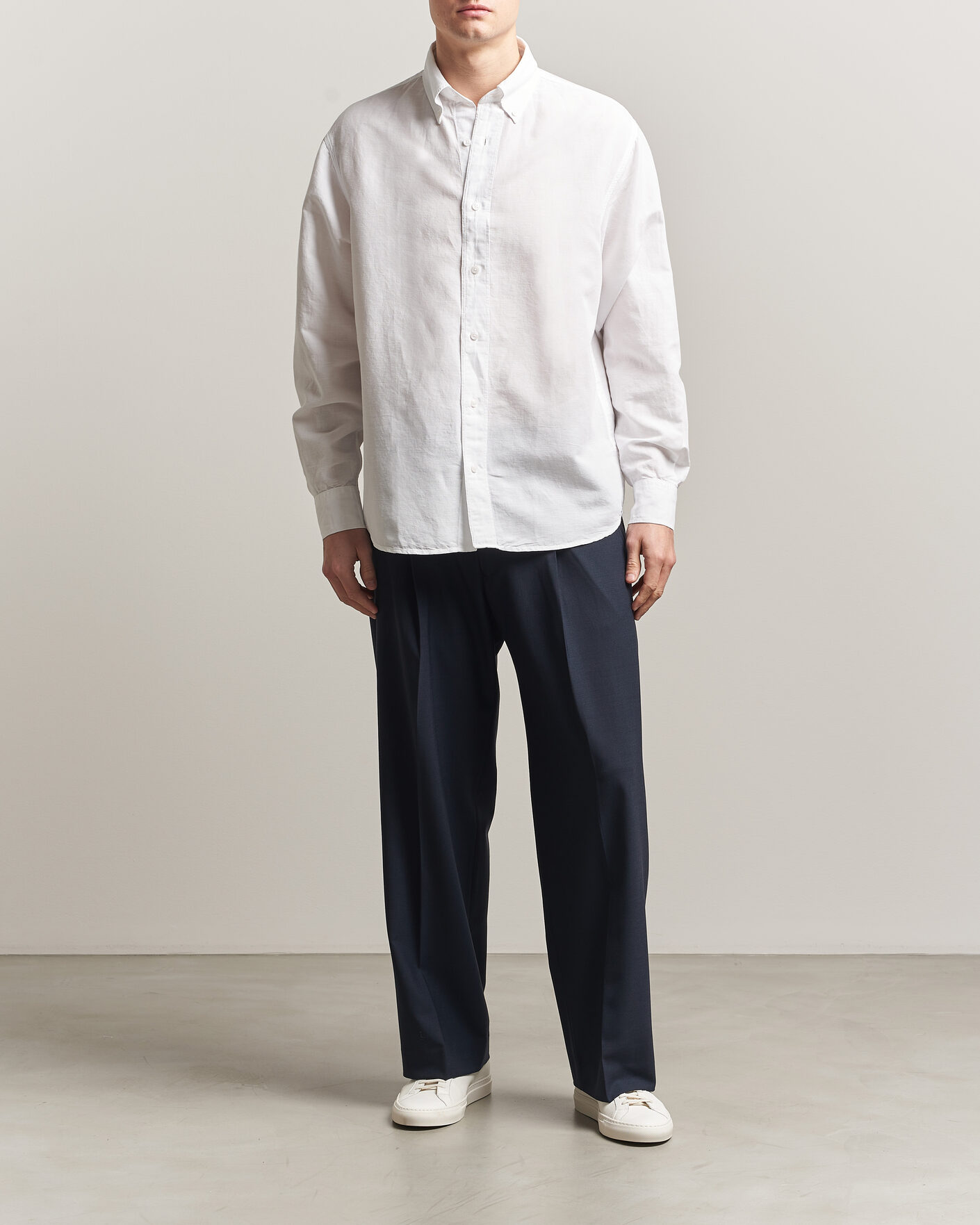 Herr | Skjortor | Filippa K | Relaxed Cotton/Linen Shirt White