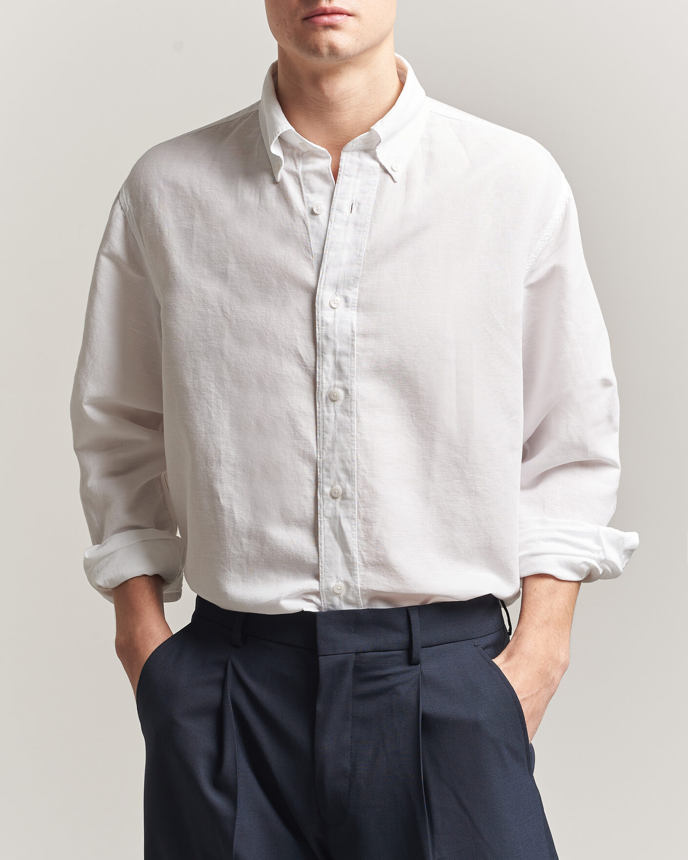 Herr | Skjortor | Filippa K | Relaxed Cotton/Linen Shirt White