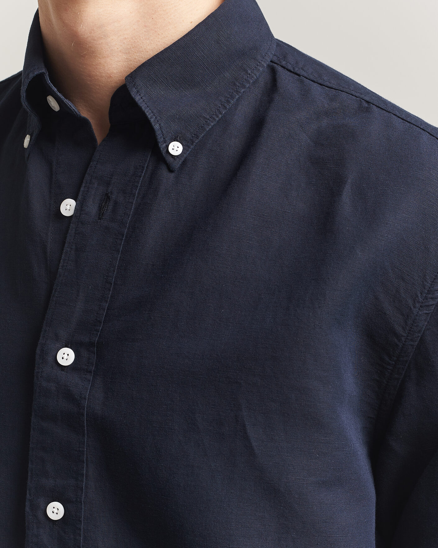 Herr | Skjortor | Filippa K | Relaxed Cotton/Linen Shirt Navy