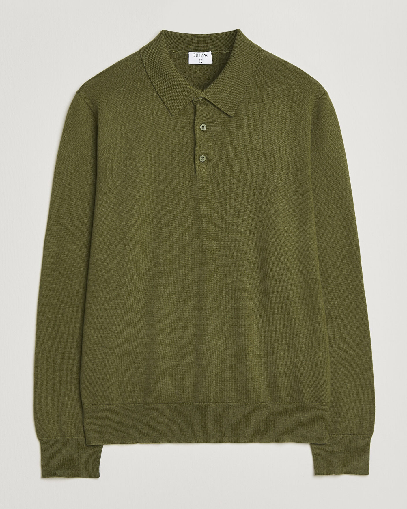 Herr | Tröjor | Filippa K | Knitted Polo Shirt Laurel Green