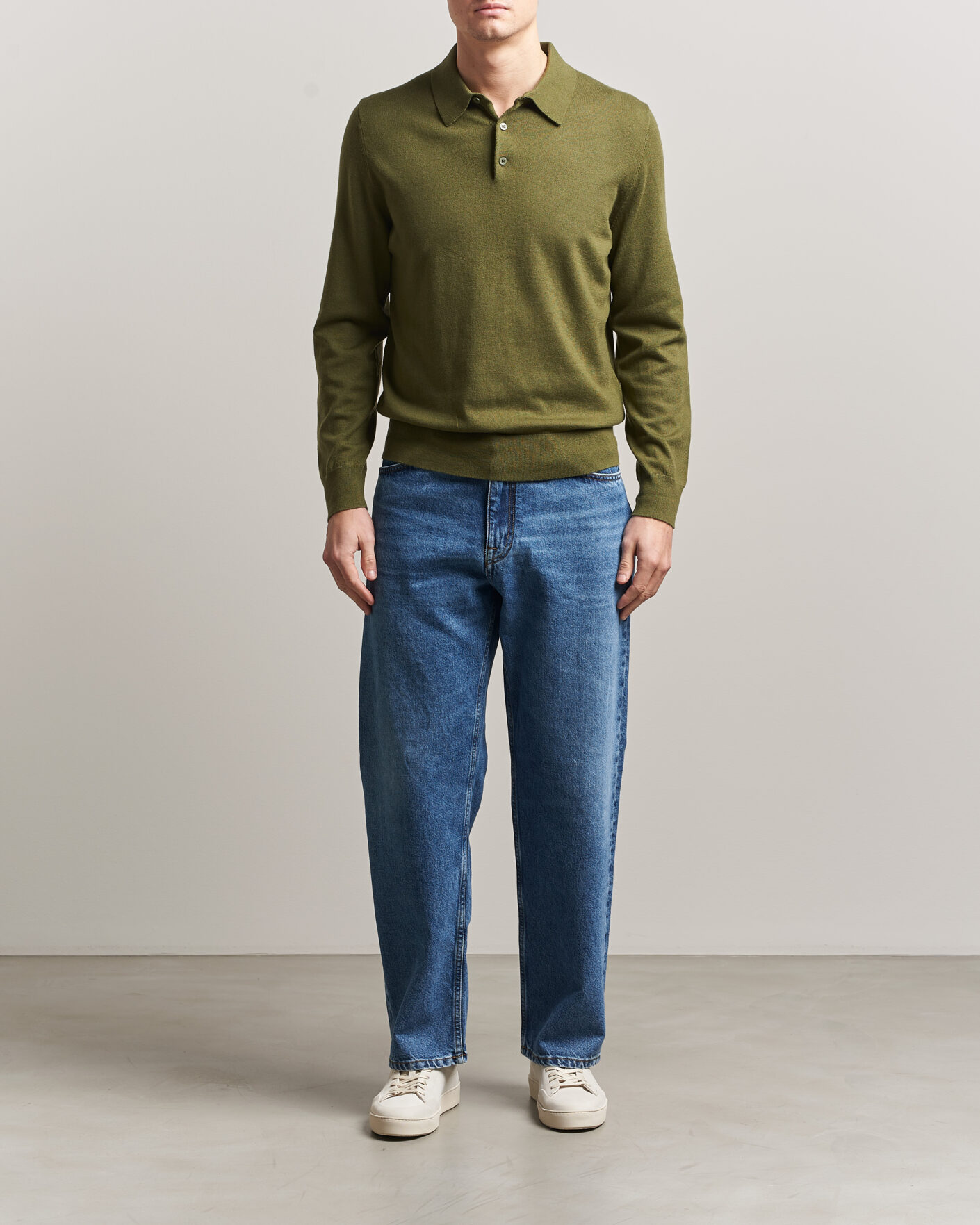 Herr | Tröjor | Filippa K | Knitted Polo Shirt Laurel Green