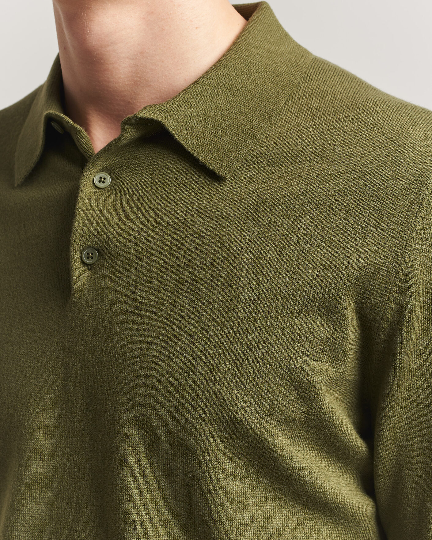 Herr | Tröjor | Filippa K | Knitted Polo Shirt Laurel Green