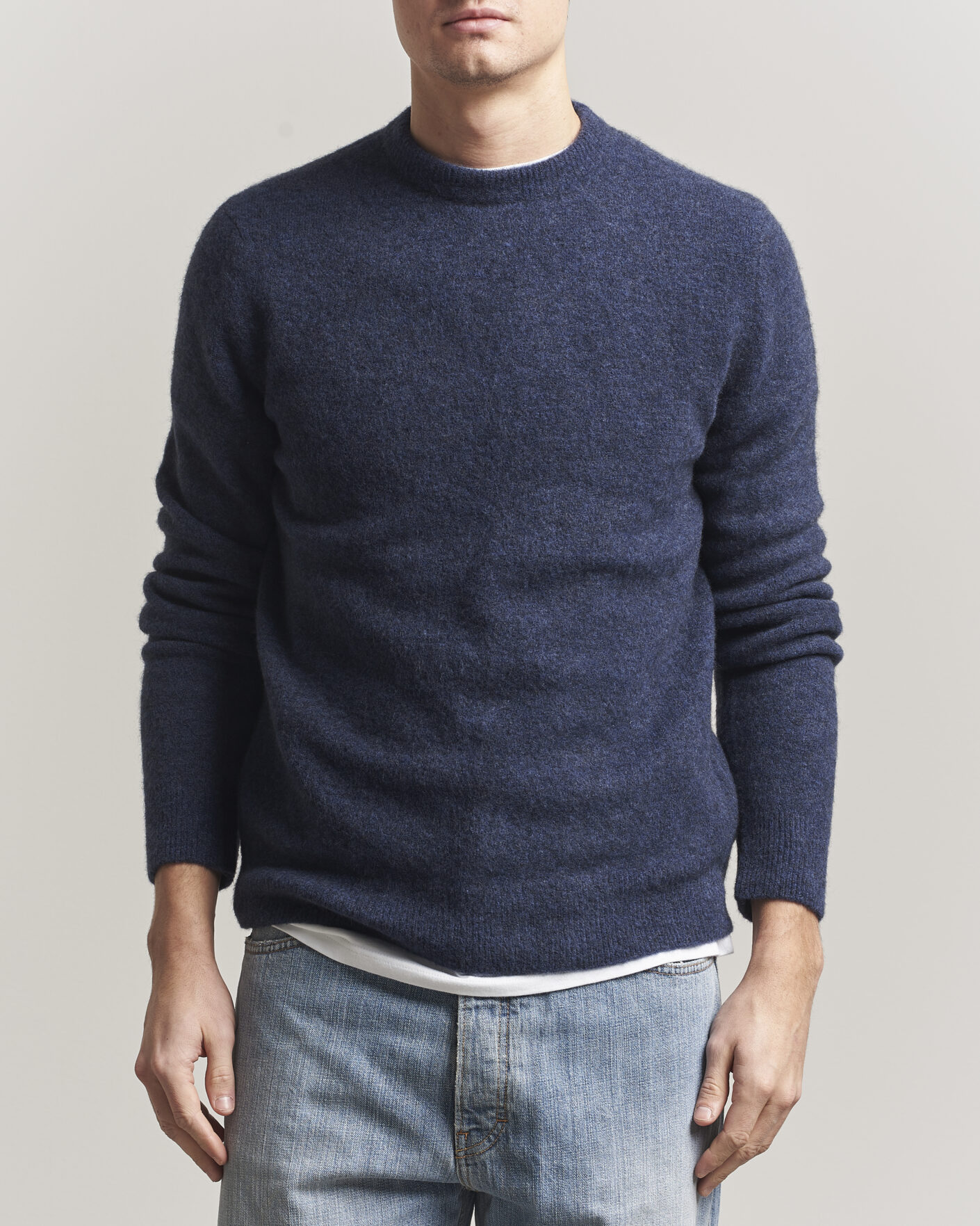 Herr | Tröjor | Filippa K | Yak Knitted Sweater Night Teal