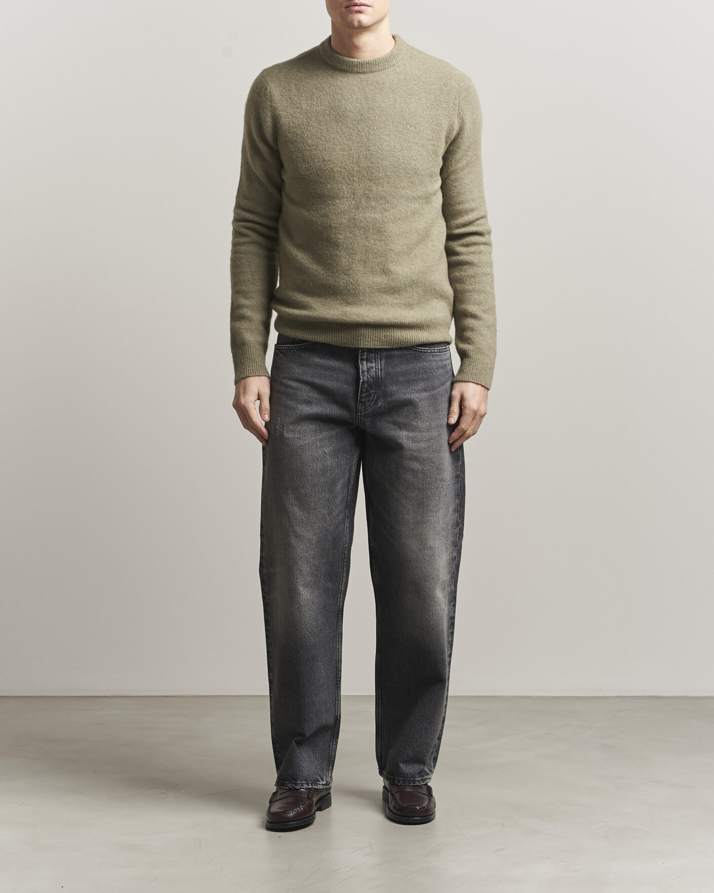 Herr | Tröjor | Filippa K | Yak Knitted Sweater Light Green