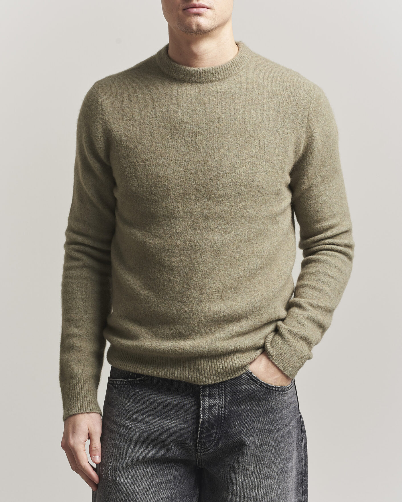 Herr | Tröjor | Filippa K | Yak Knitted Sweater Light Green