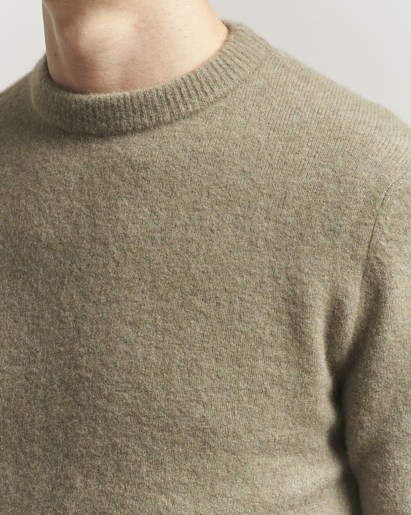 Herr | Tröjor | Filippa K | Yak Knitted Sweater Light Green