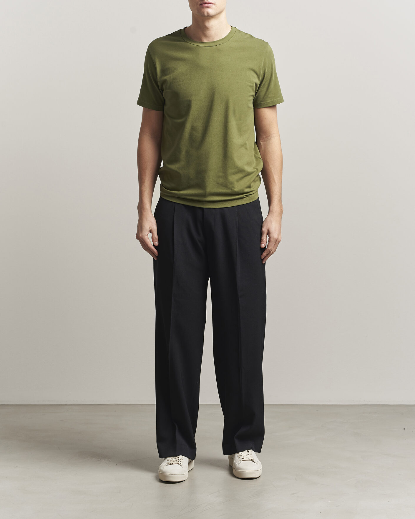 Herr | T-Shirts | Filippa K | Soft Lycra T-Shirt Laurel Green