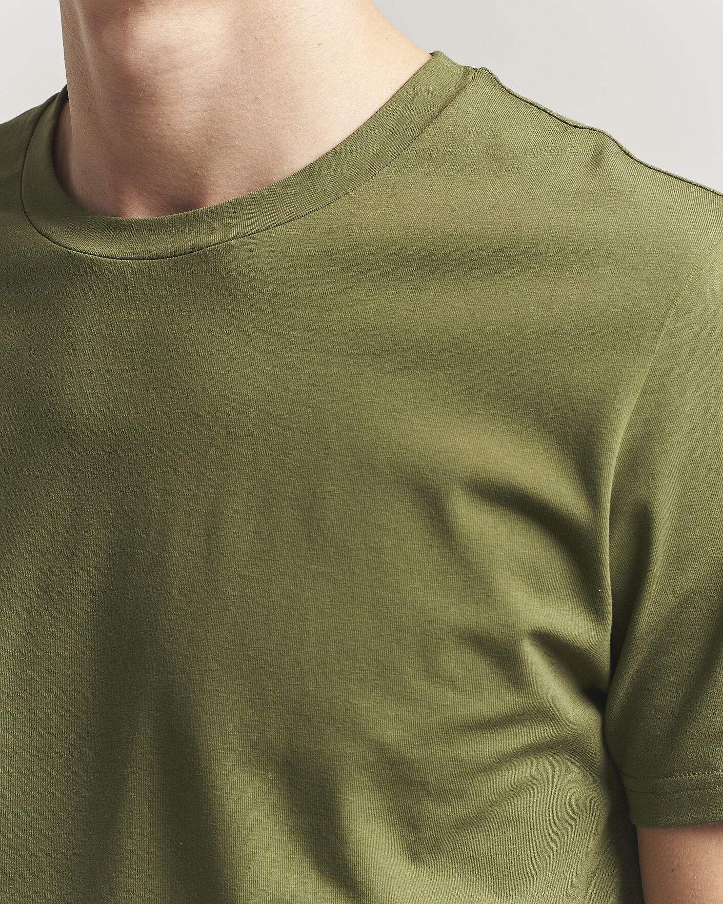 Herr | T-Shirts | Filippa K | Soft Lycra T-Shirt Laurel Green