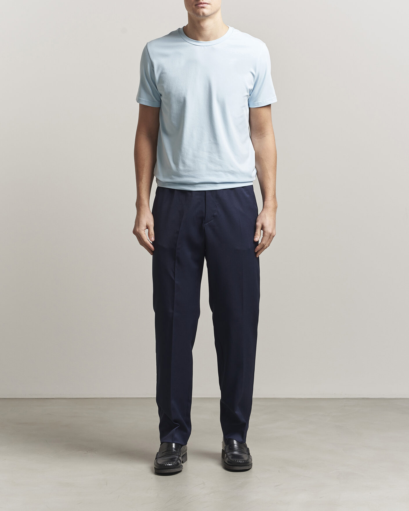 Herr | T-Shirts | Filippa K | Soft Lycra T-Shirt Frost Blue