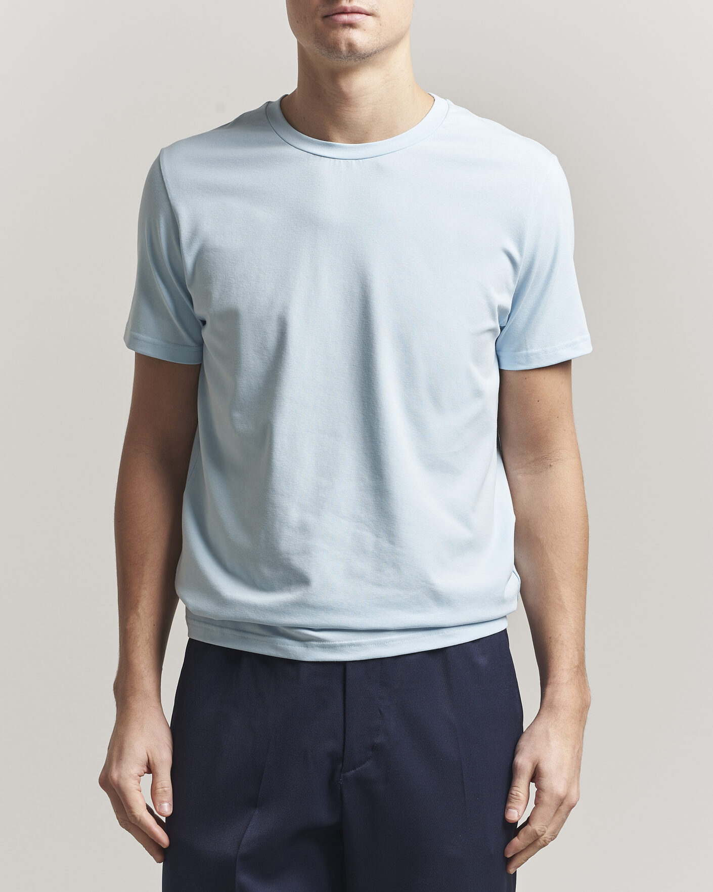 Herr | T-Shirts | Filippa K | Soft Lycra T-Shirt Frost Blue
