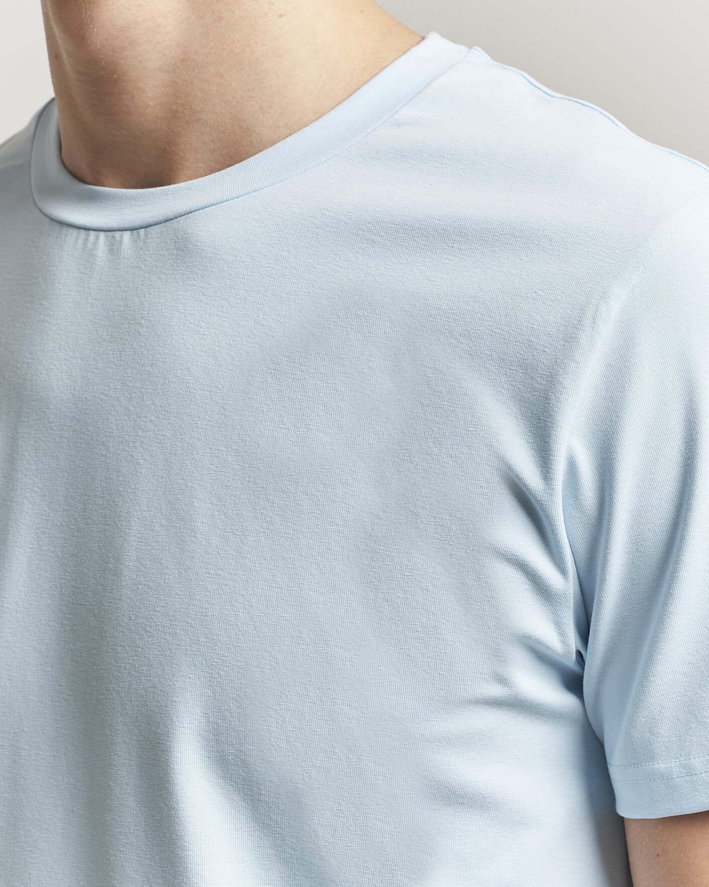Herr | T-Shirts | Filippa K | Soft Lycra T-Shirt Frost Blue