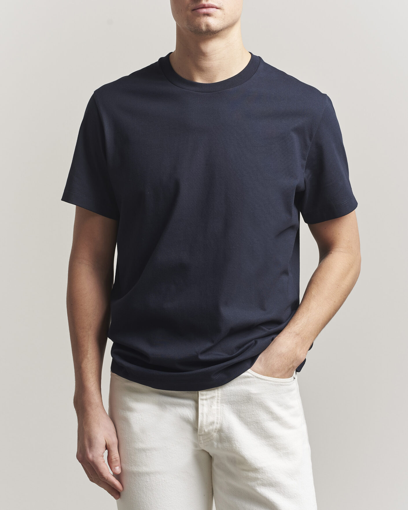 Herr | T-Shirts | Filippa K | Filip Crew Neck T-Shirt Navy