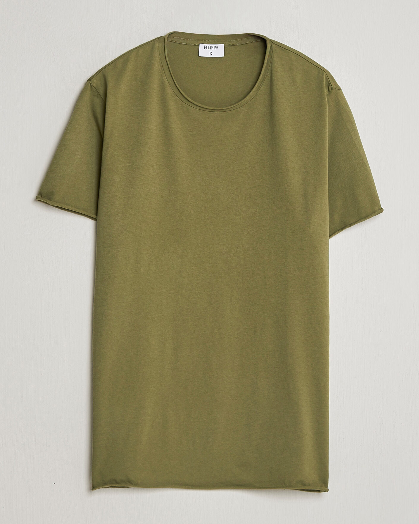 Herr | T-Shirts | Filippa K | Roll Neck Crew Neck T-Shirt Laurel Green