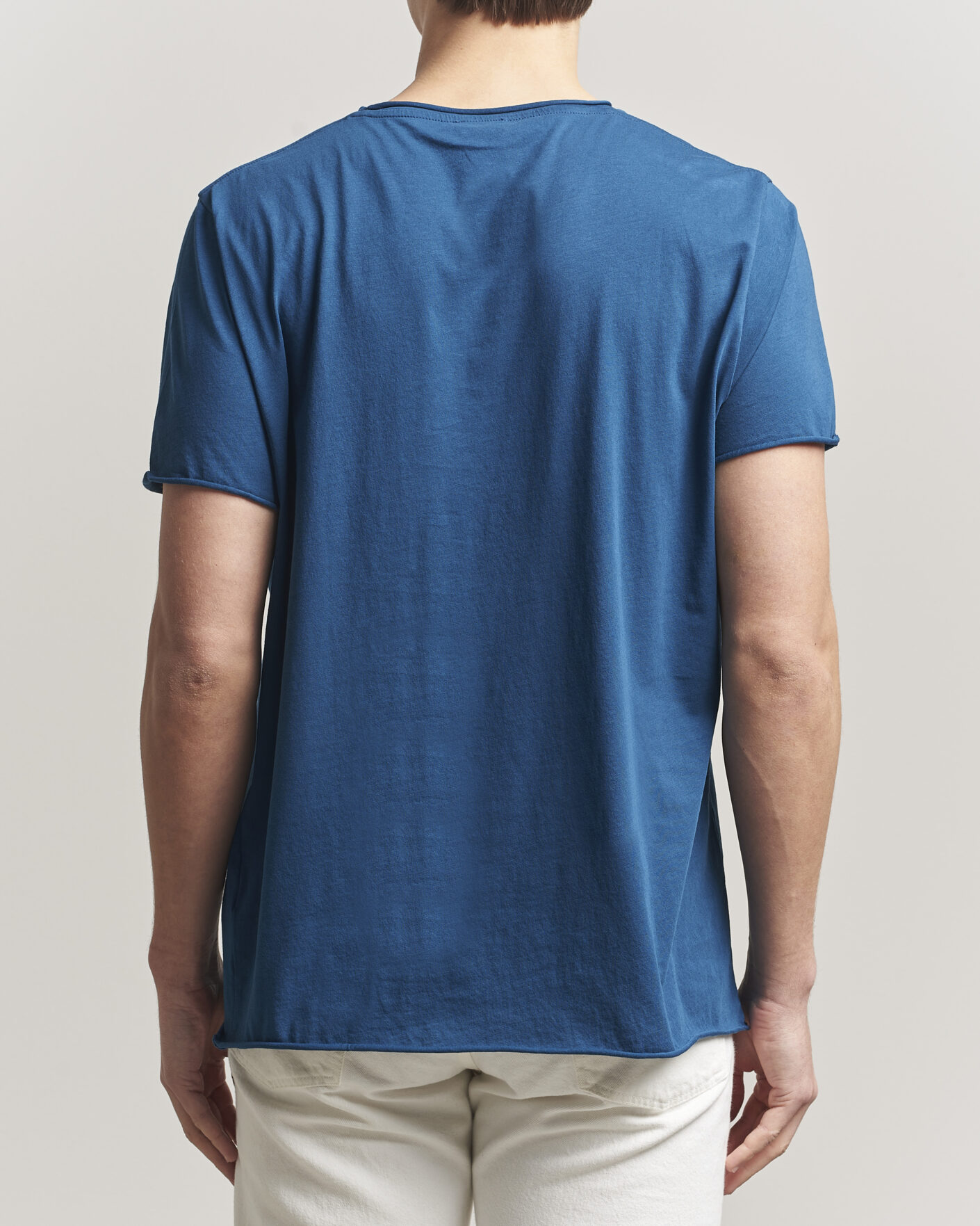 Herr | T-Shirts | Filippa K | Roll Neck Crew Neck T-Shirt Night Teal