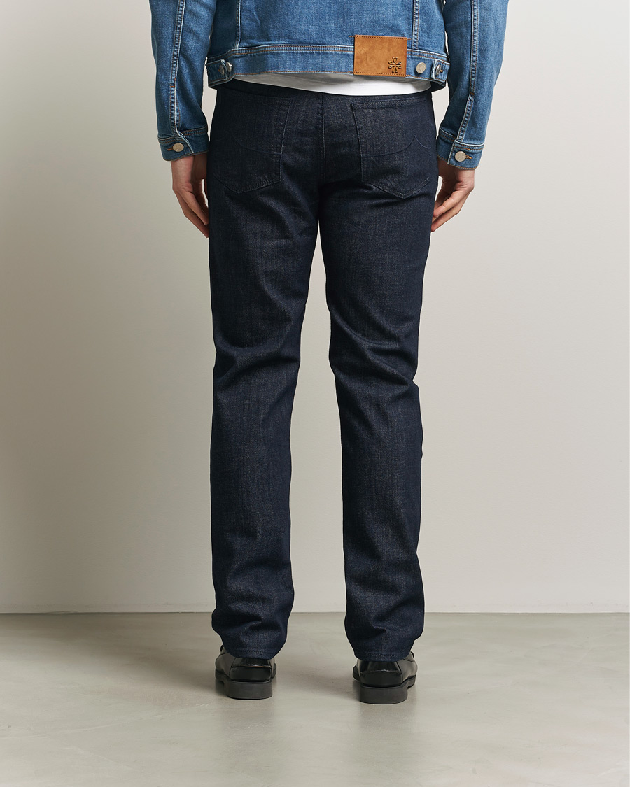 Herr | Jeans | Jacob Cohën | Edos Regular Straight Fit Stretch Jeans Dark Blue