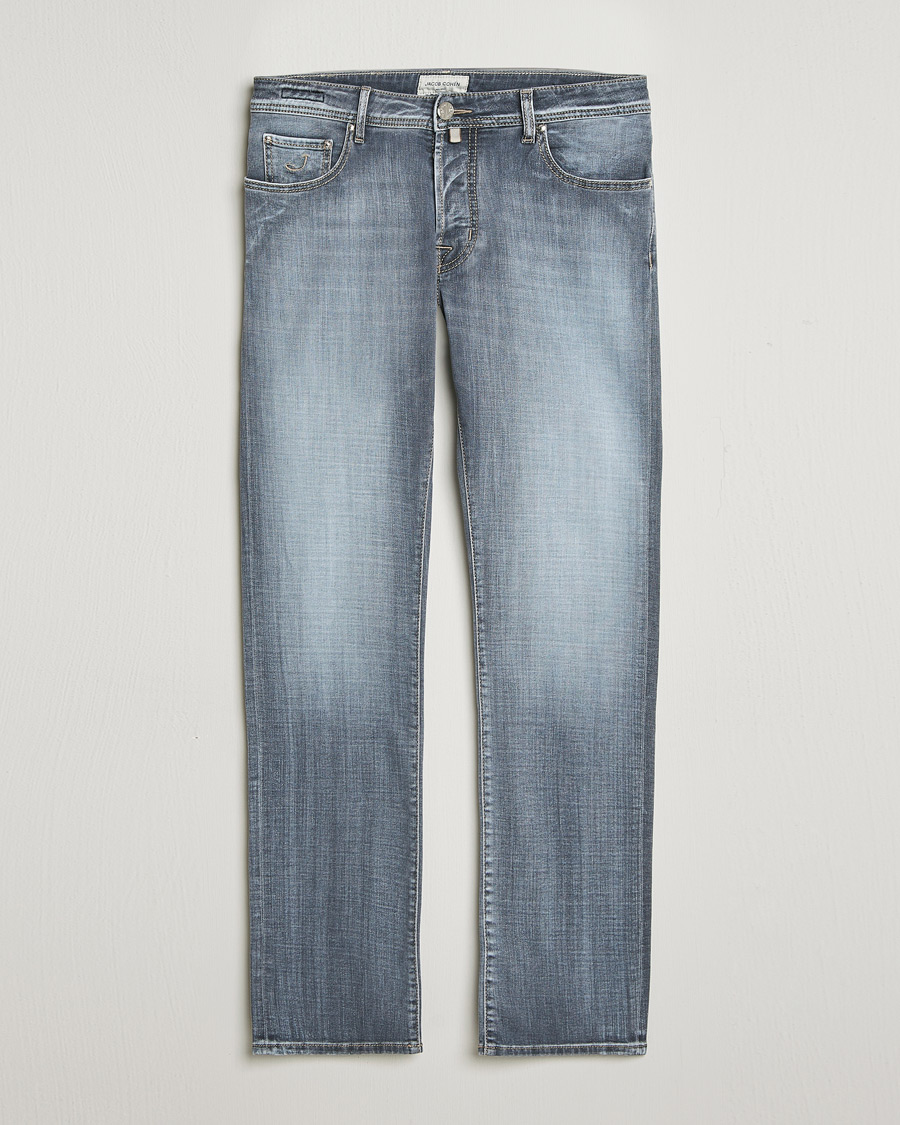 Herr | Jeans | Jacob Cohën | Bard Slim Fit Stretch Jeans Light Grey