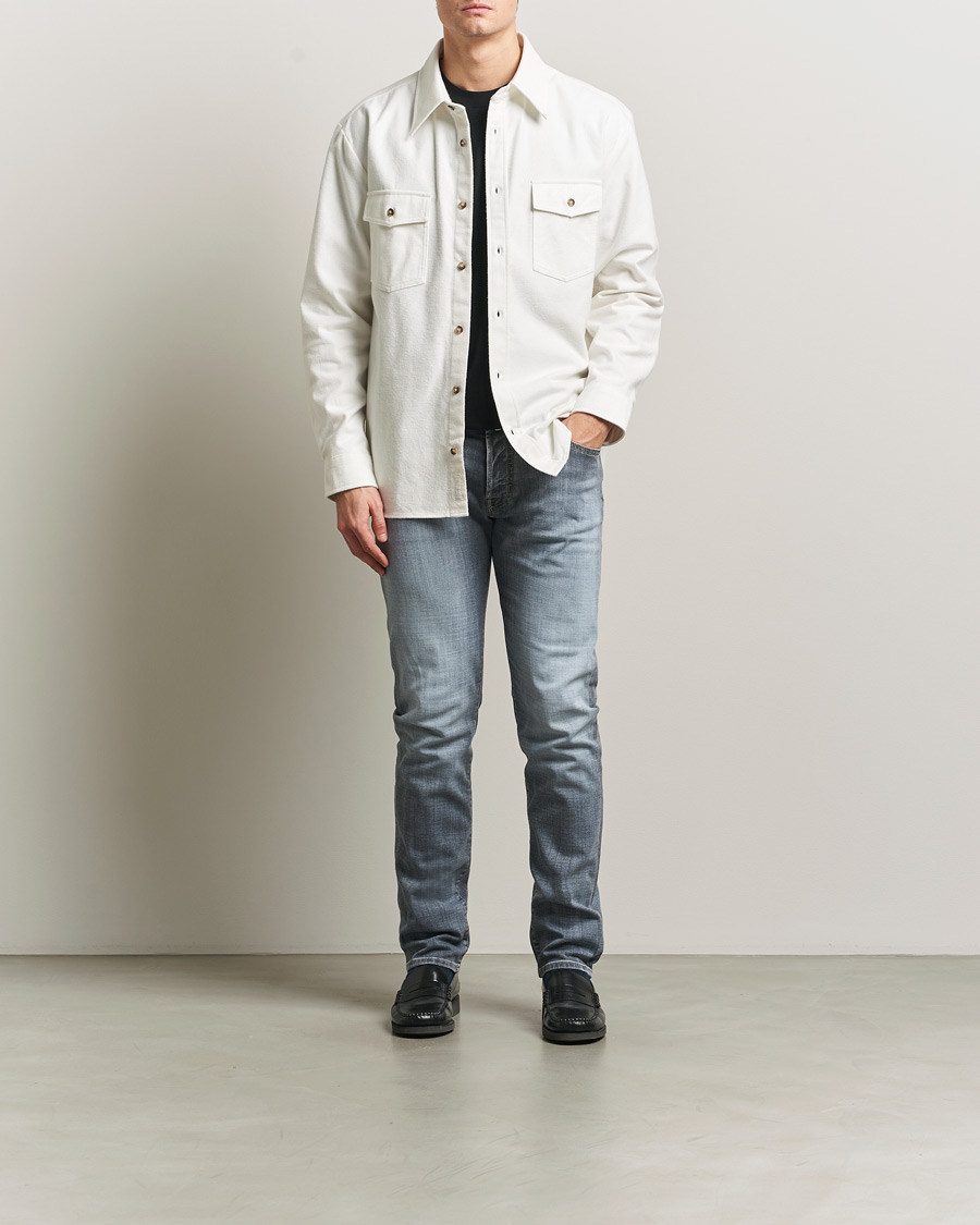 Herr | Byxor | Jacob Cohën | Bard Slim Fit Stretch Jeans Light Grey