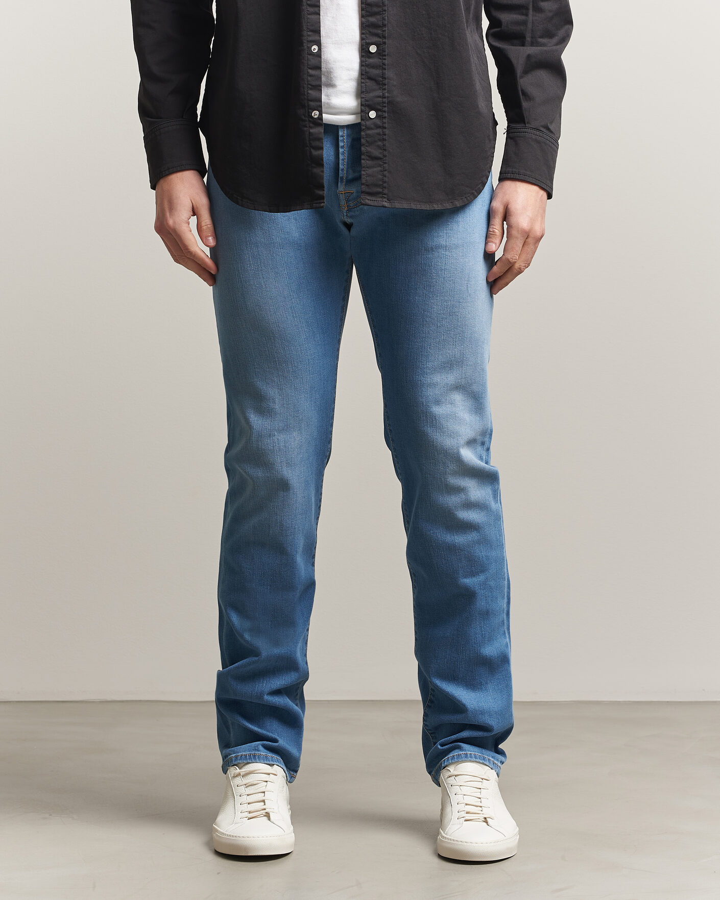 Herr | Byxor | Jacob Cohën | Bard Slim Fit Stretch Jeans Super Light Blue