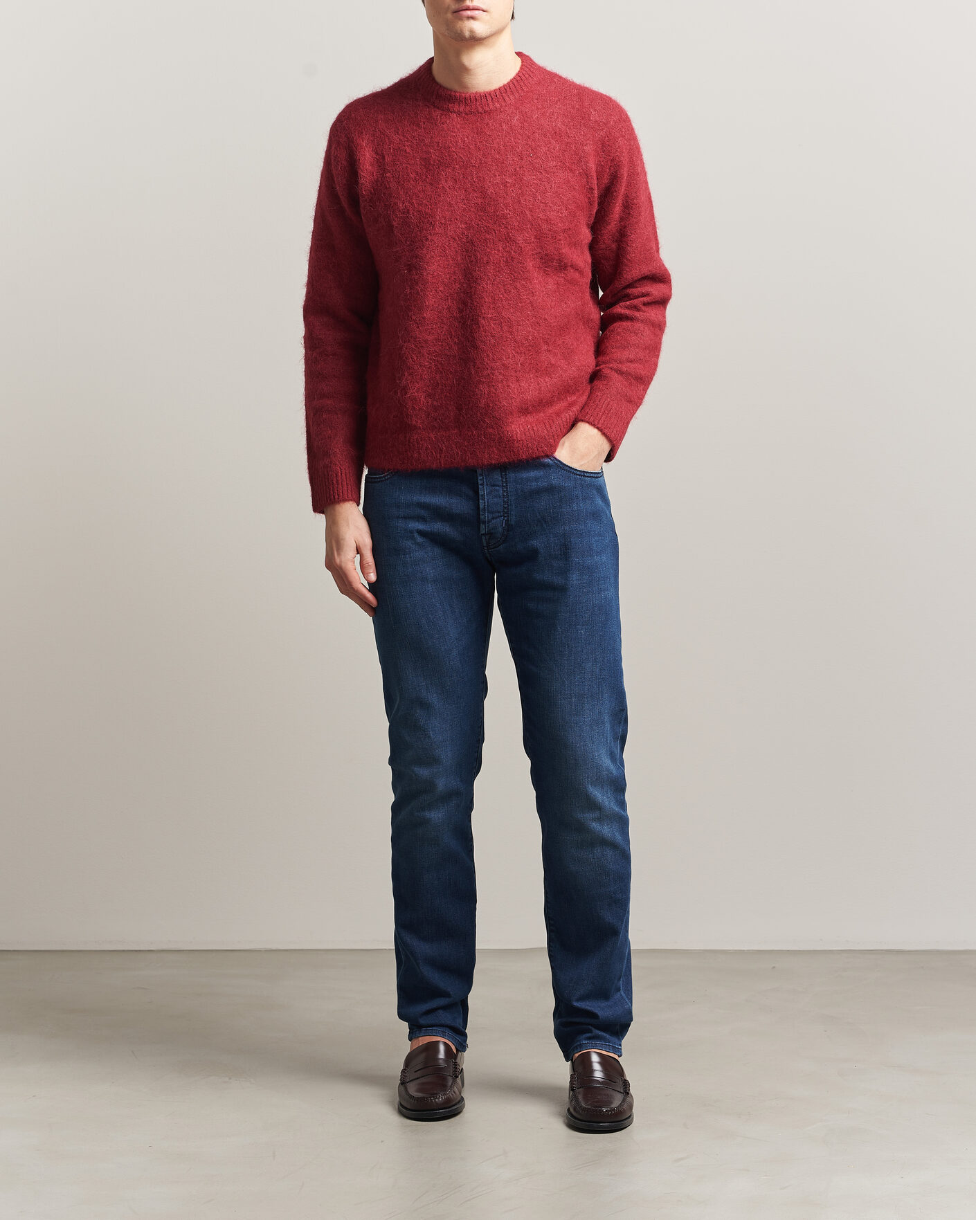 Herr | Jeans | Jacob Cohën | Bard Slim Fit Stretch Jeans Mid Blue